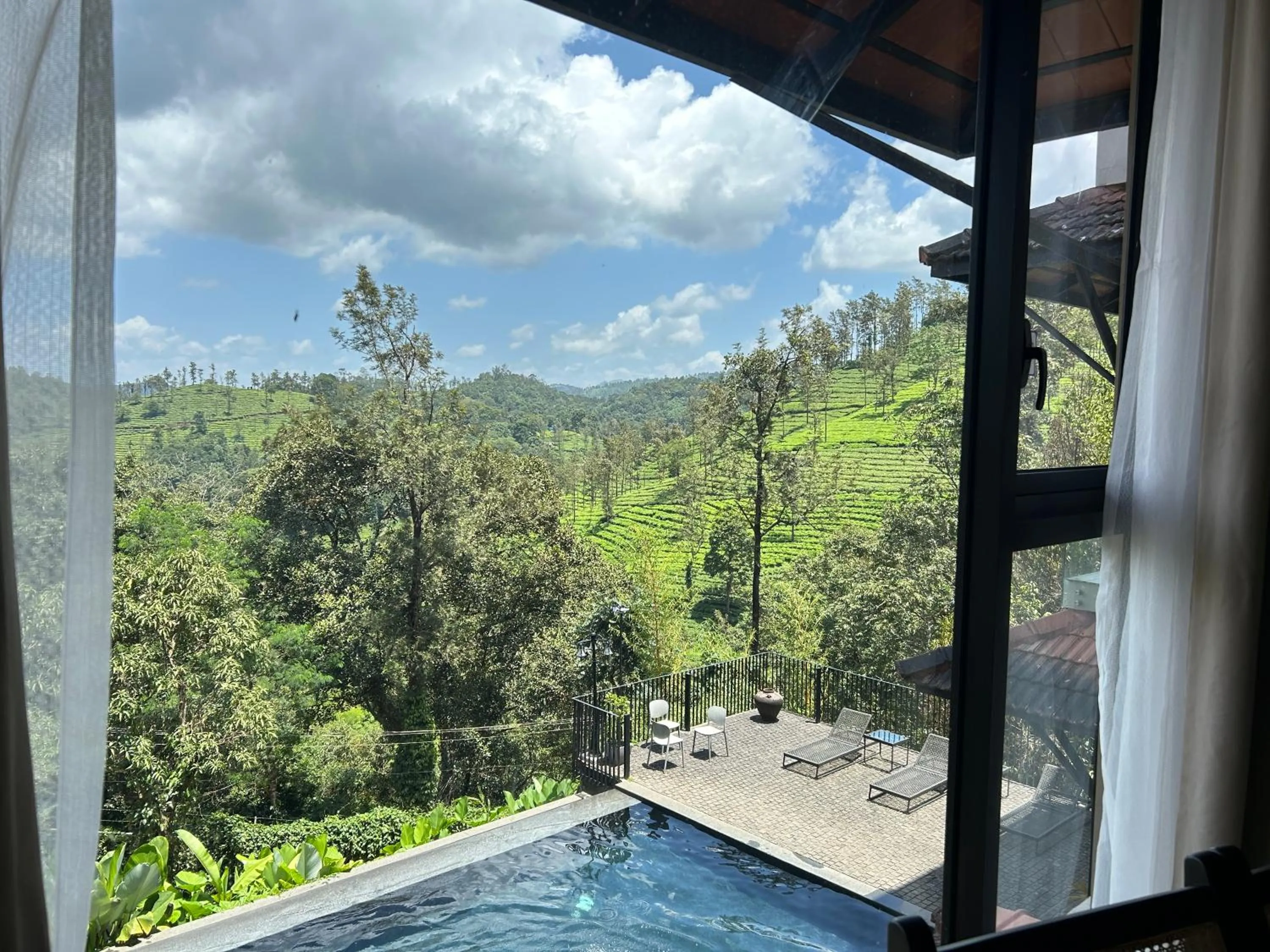 Pool view in Flora Vythiri Resort Wayanad