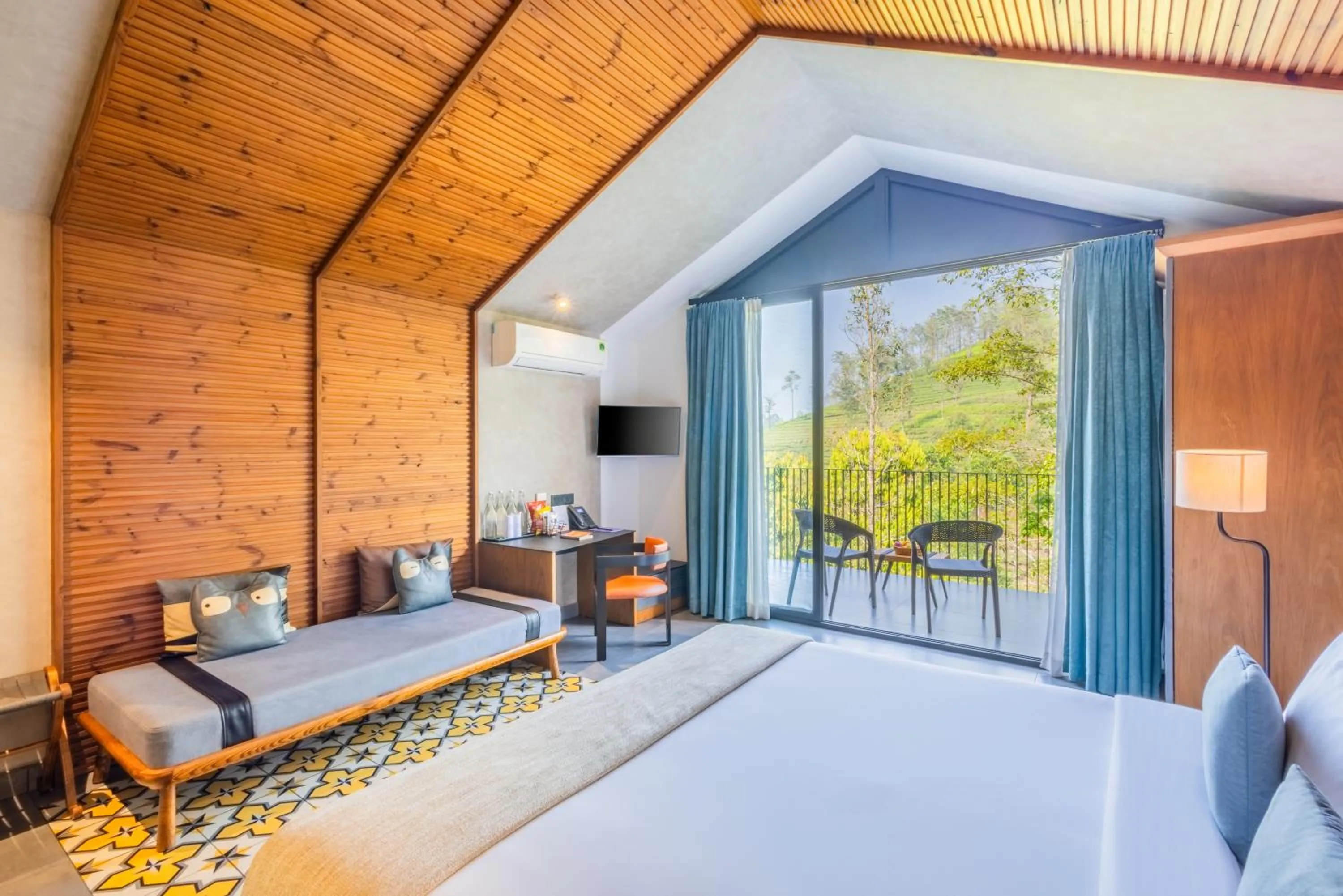 View (from property/room), Bed in Flora Vythiri Resort Wayanad