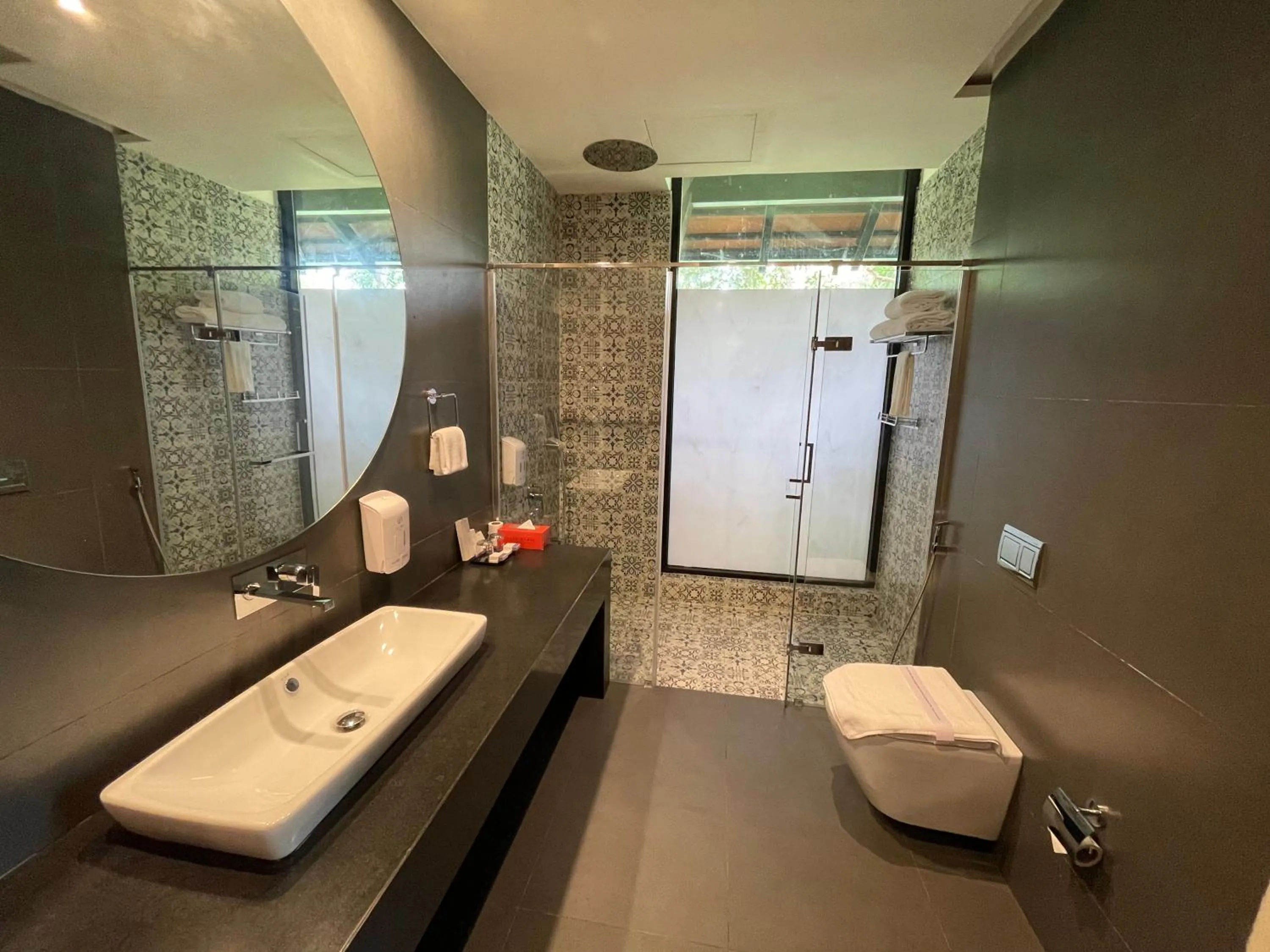 Bathroom in Flora Vythiri Resort Wayanad