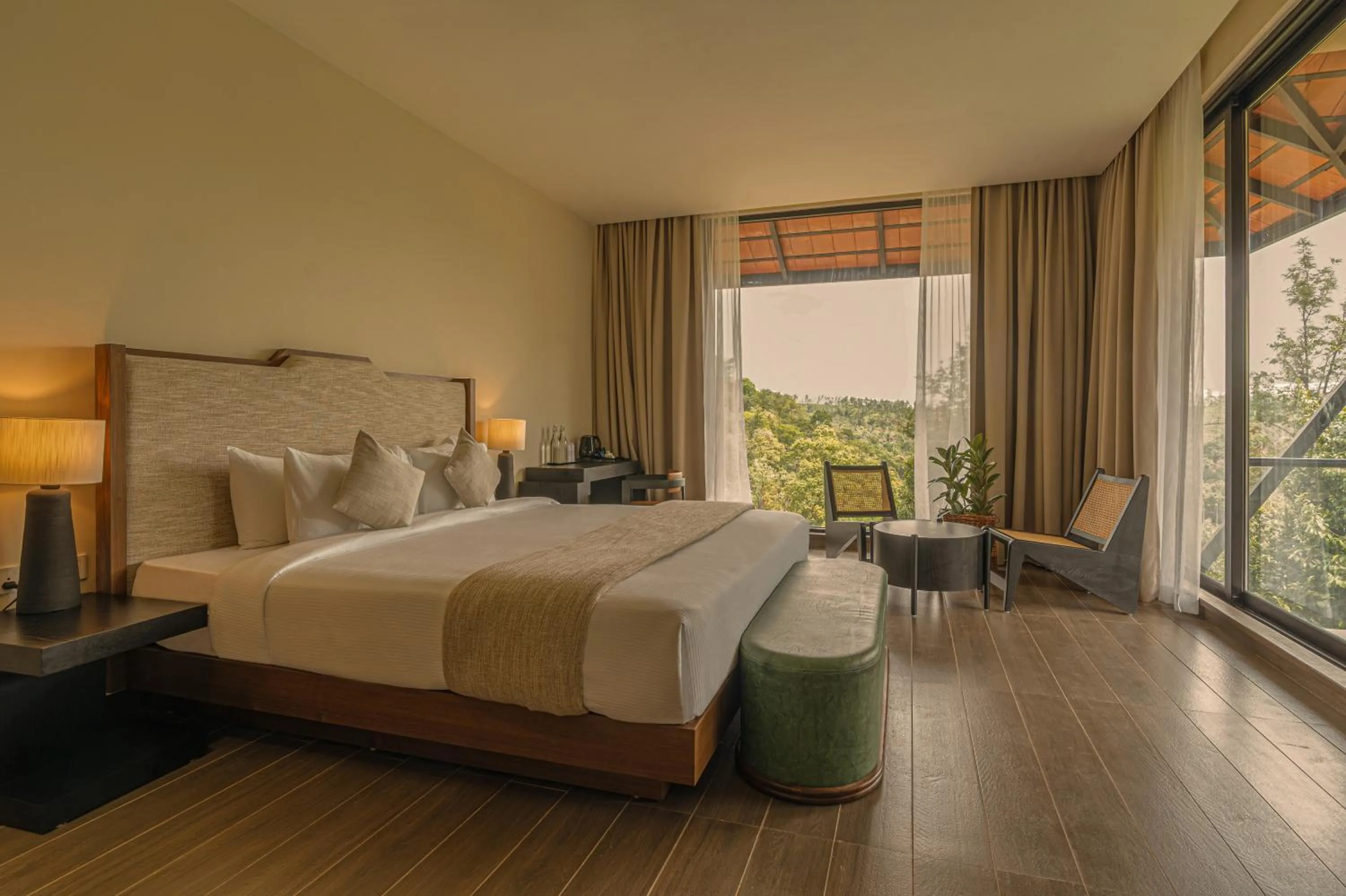 Photo of the whole room, Bed in Flora Vythiri Resort Wayanad