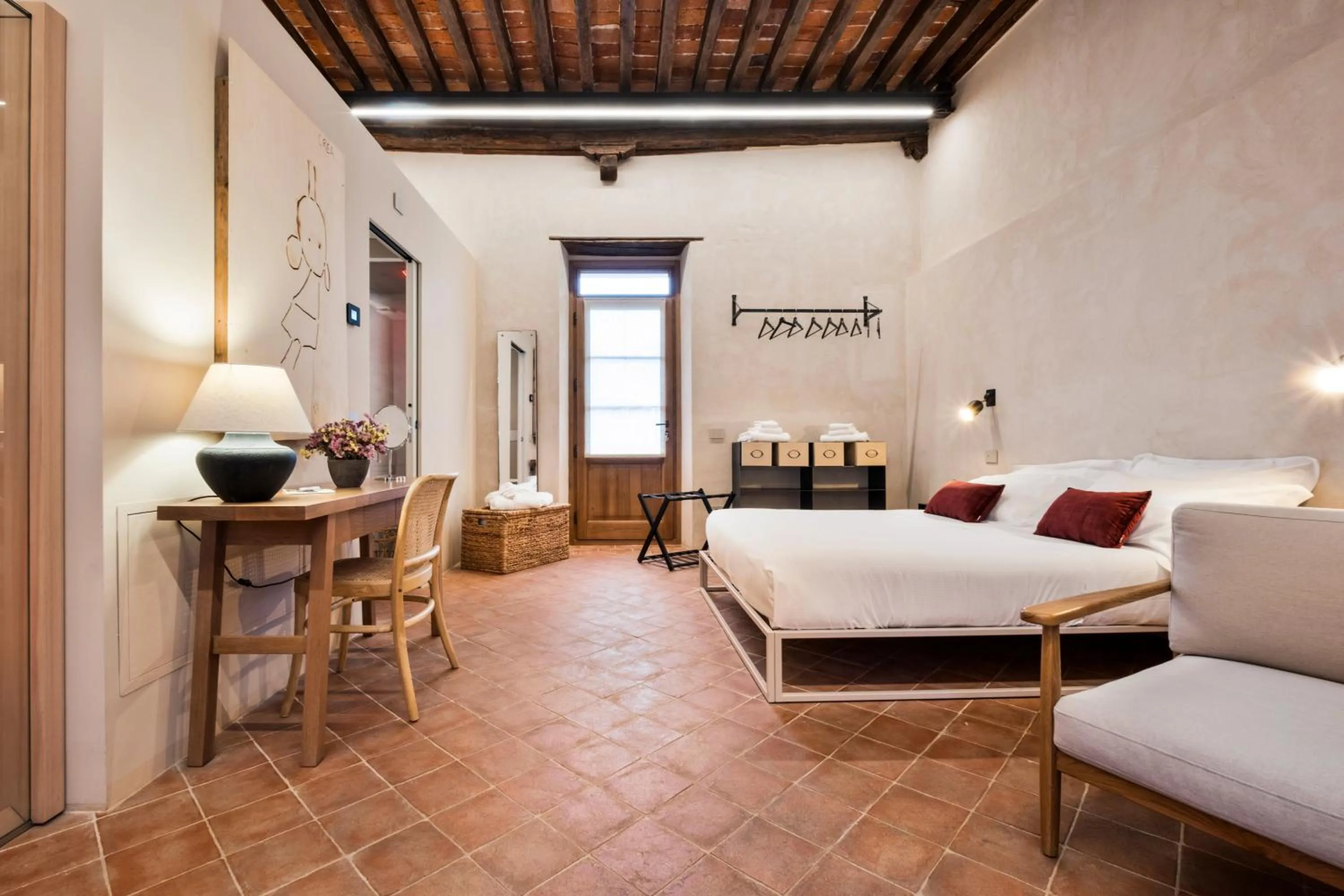 Bedroom, Bed in Badia Giulia Prestigious Historical B&B, Camaiore - Adults Only - No Pets