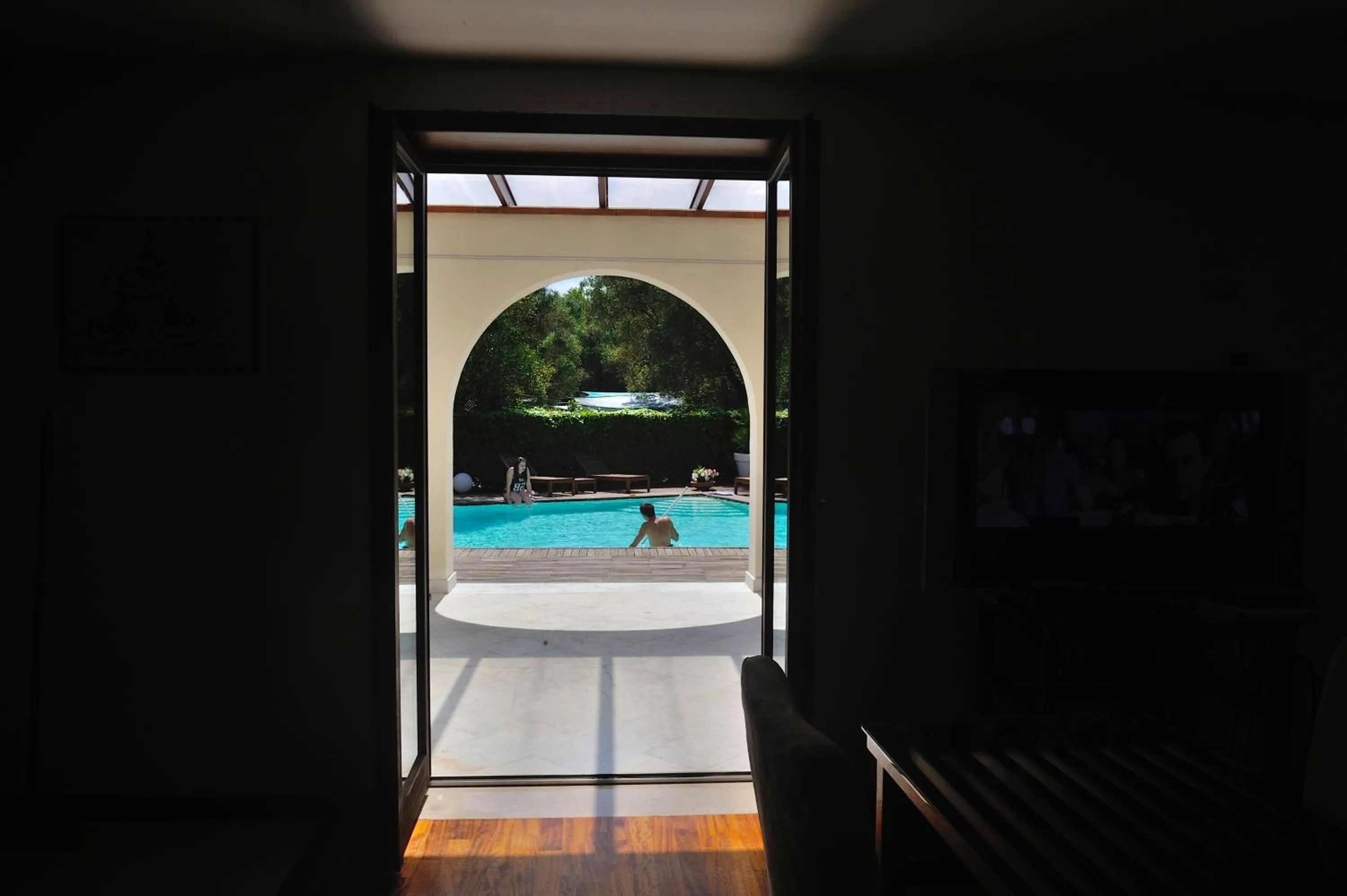 Pool view in Hotel Le Piane