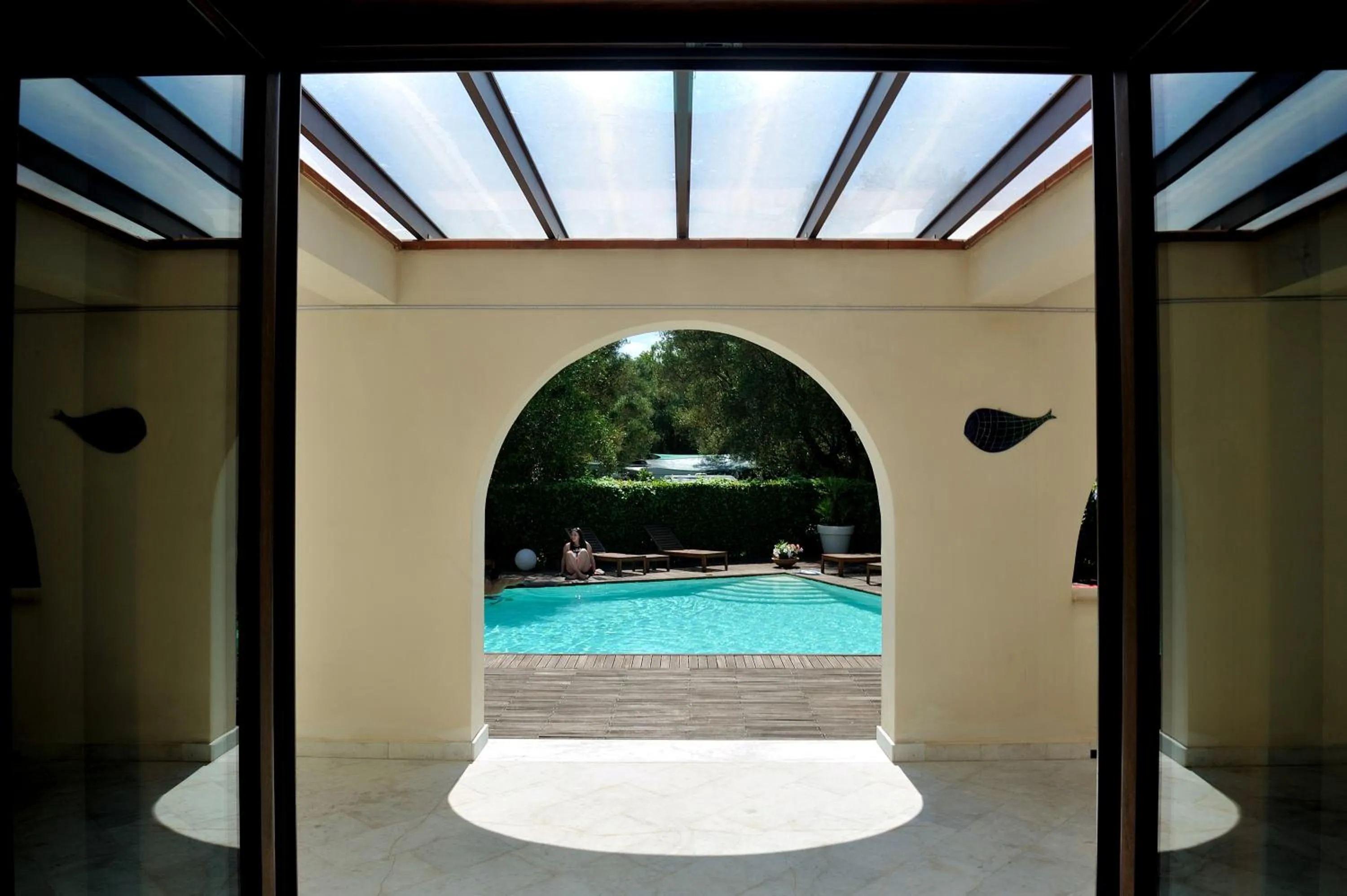 Pool view in Hotel Le Piane