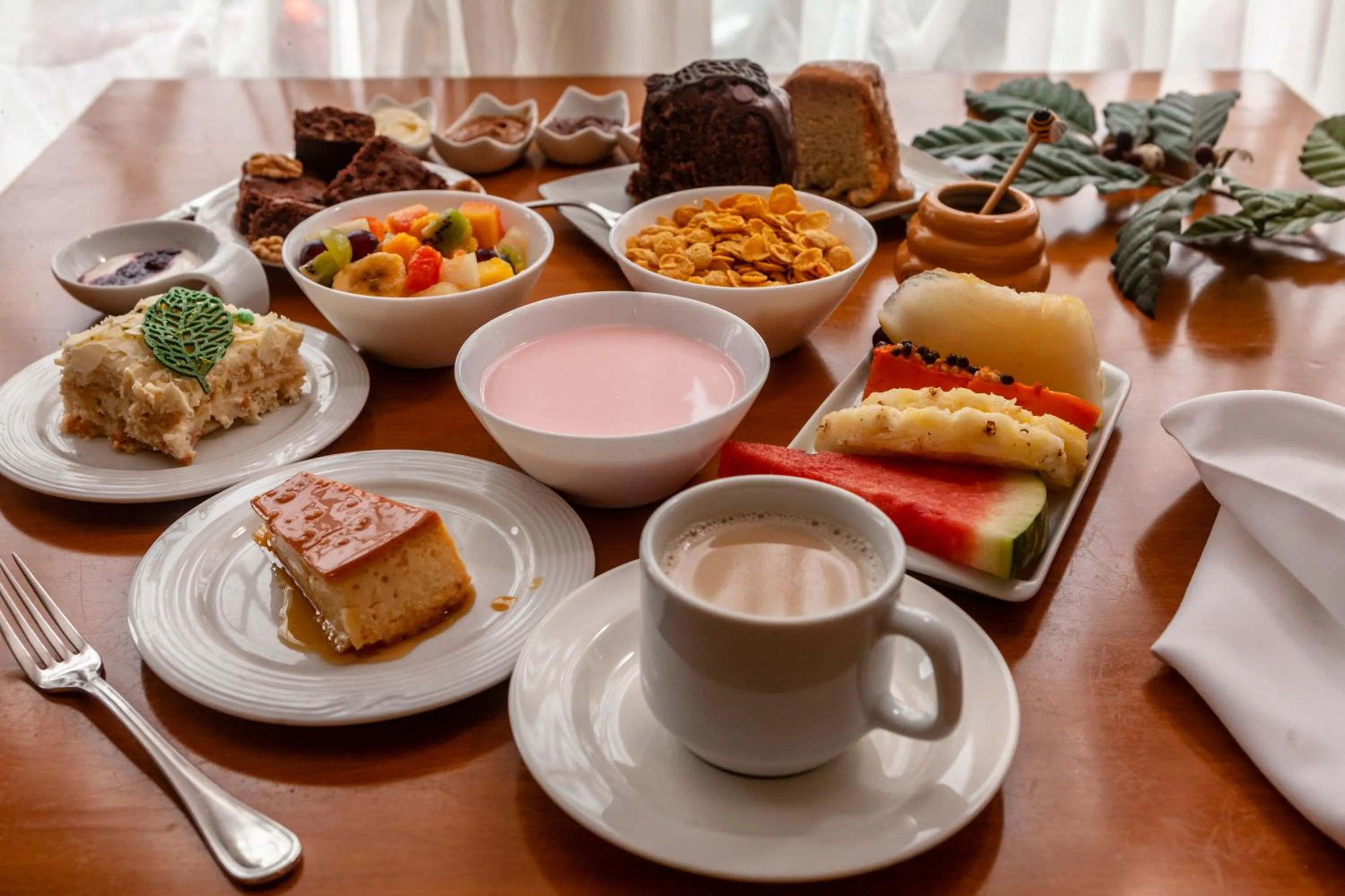 Buffet breakfast in Le Suisse Elegance Hotel