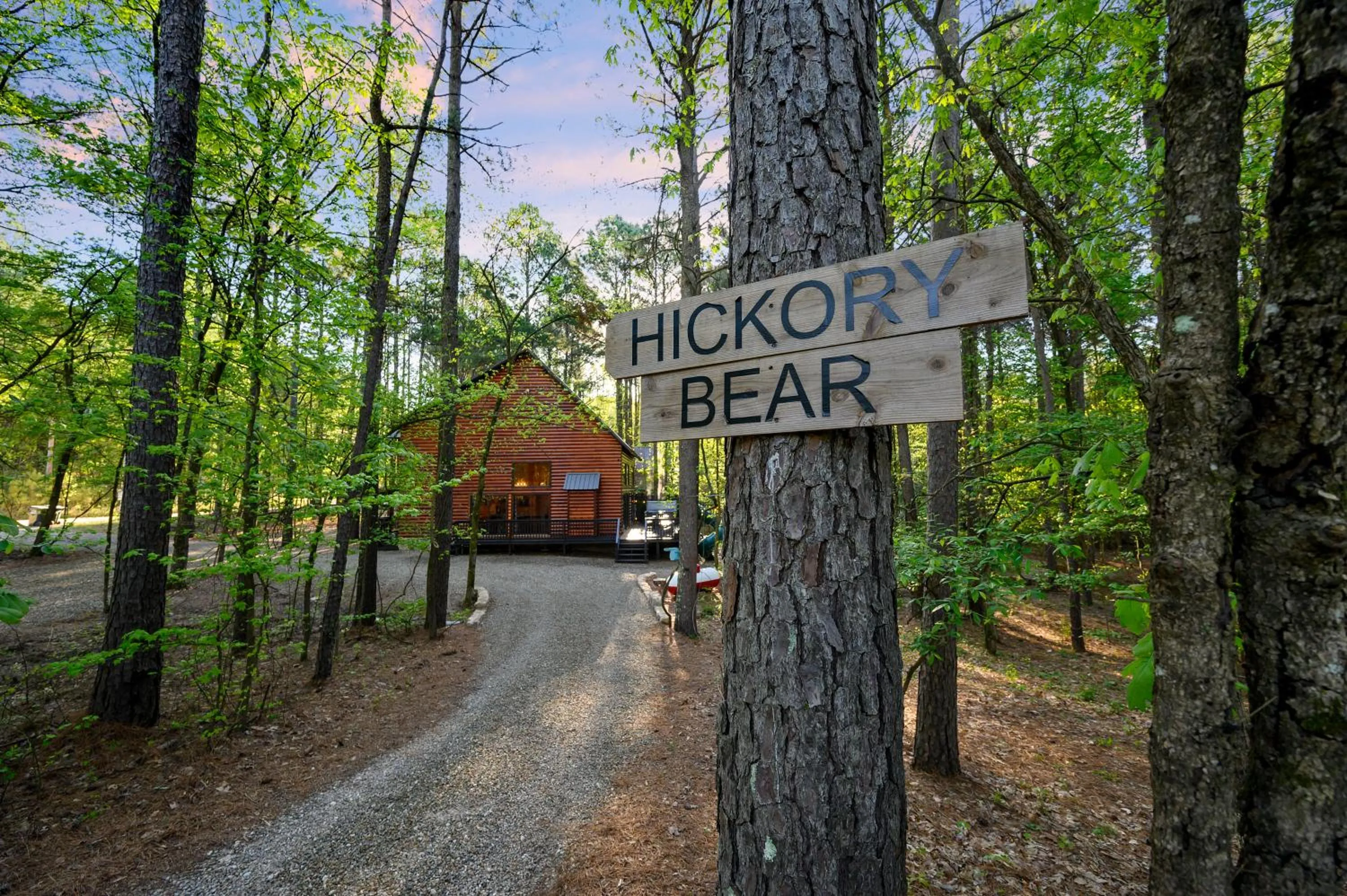 Hickory Bear - Cabin surrounded by pines, Sleeps 10, Hot Tub, Fire Pit, Arcade, Foosball Table & Deck Slide