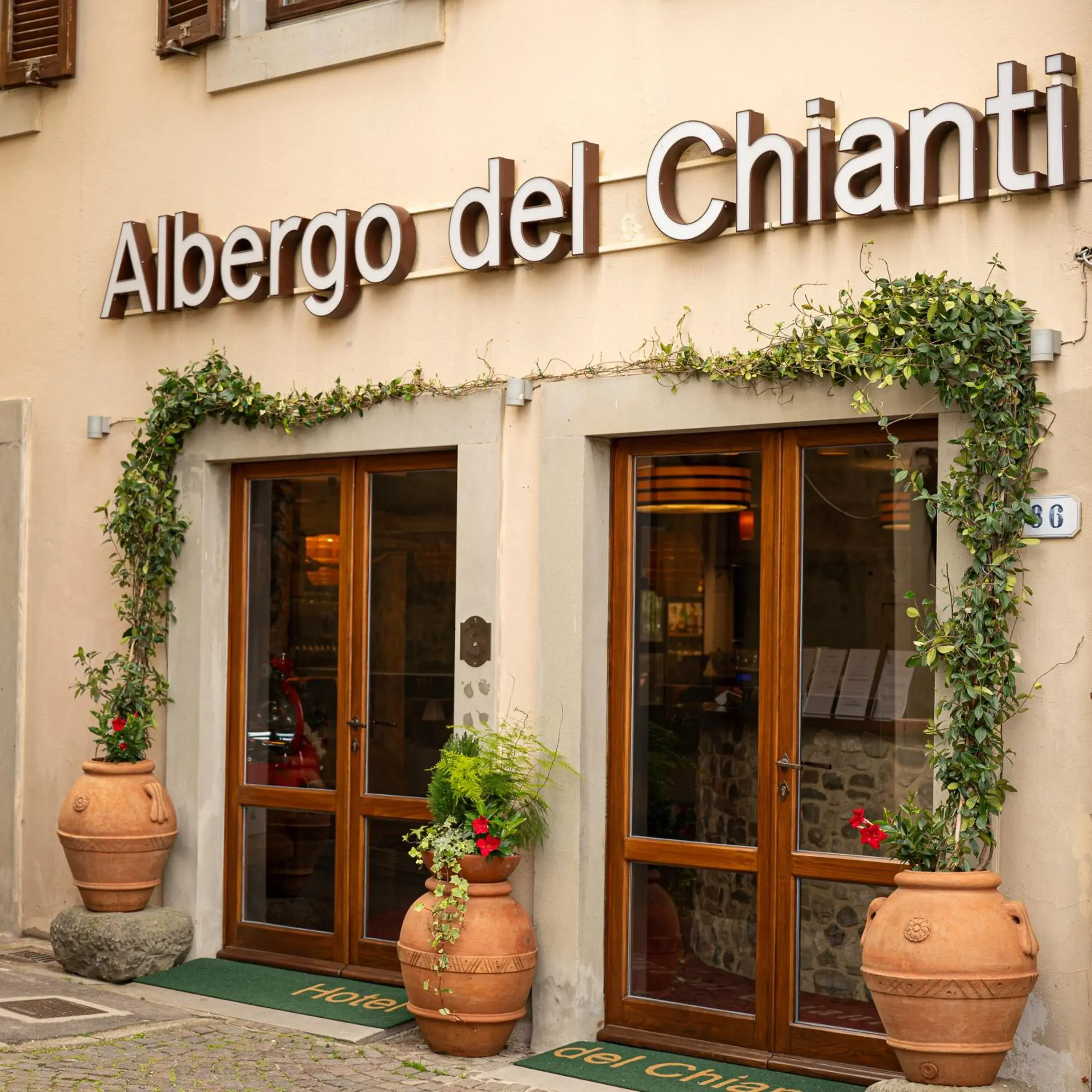 Property building in Albergo Del Chianti Property building in Albergo Del Chianti