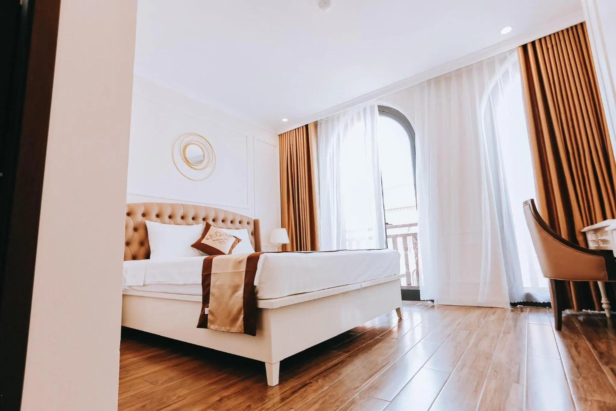 Bed in Golden Sea Hotel