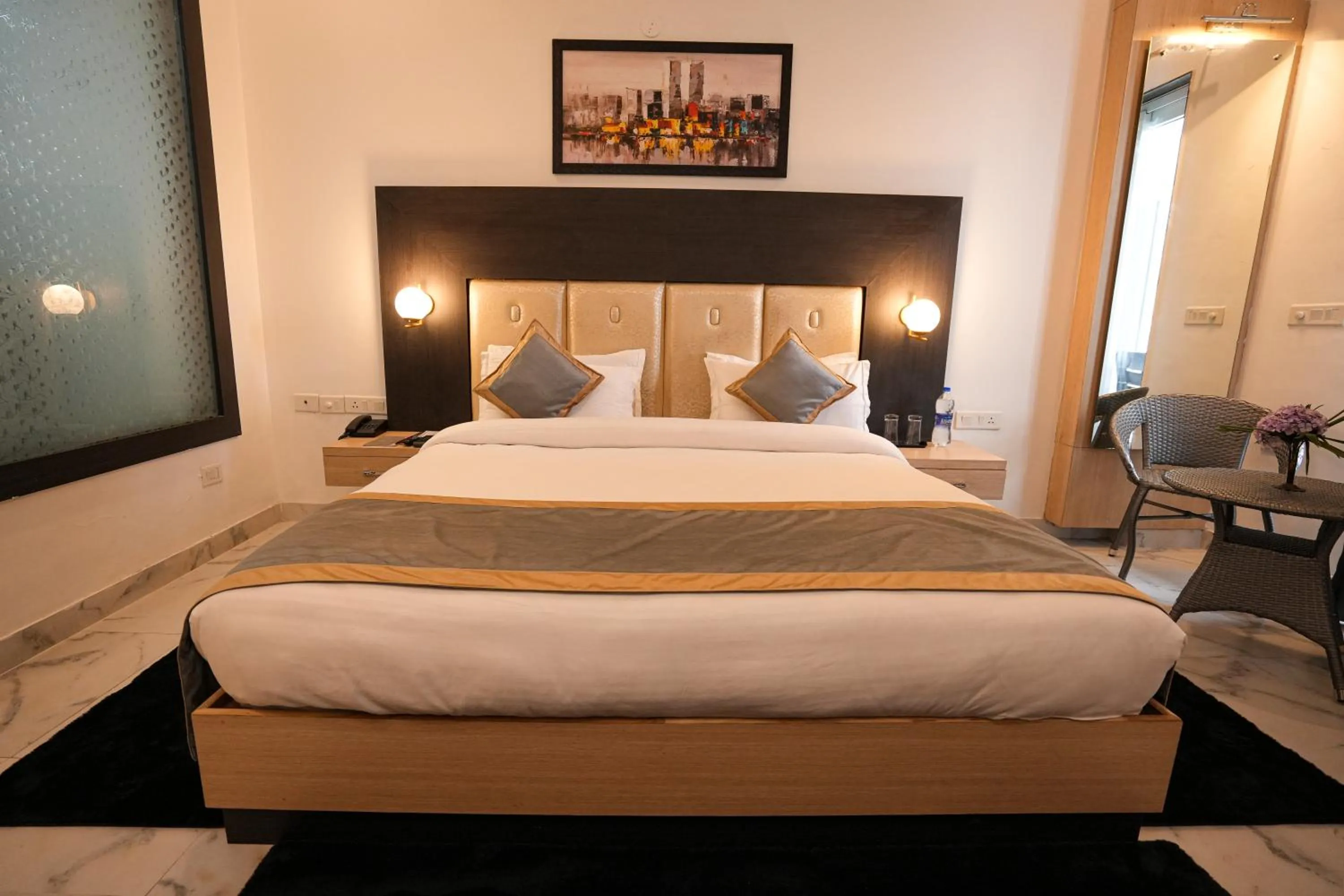 Bed in Chirping Hills Resort,Bhimtal