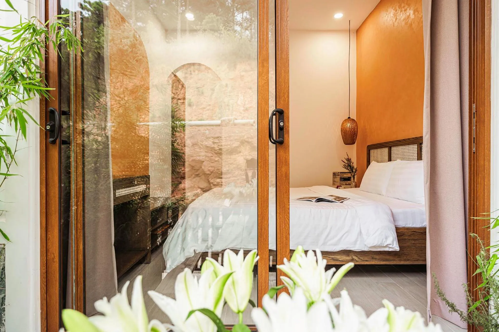 Bedroom, Bed in Miền Sương Khói - Home & Café