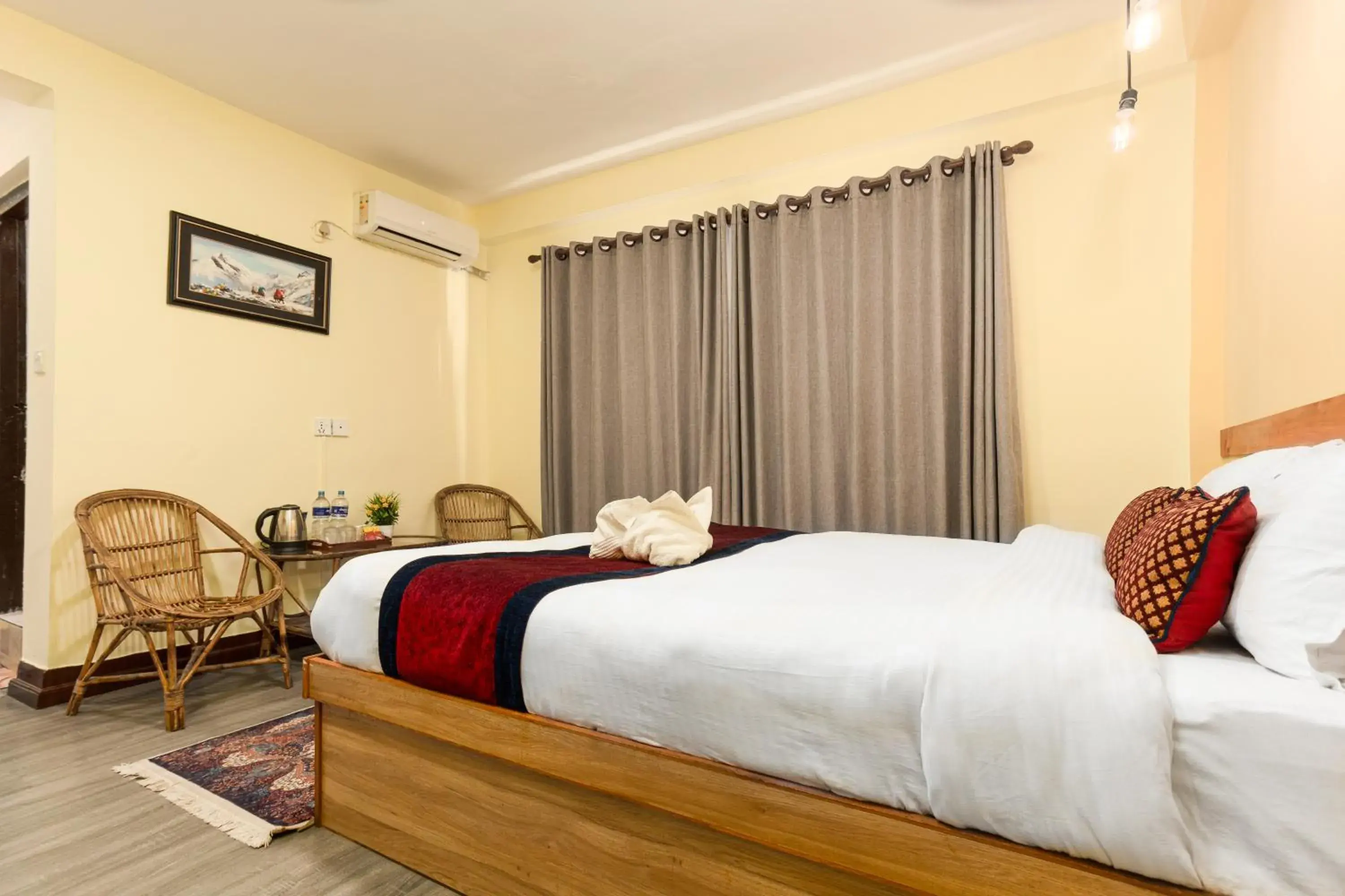 Bed in Thamel Hotel & Spa Bed in Thamel Hotel & Spa