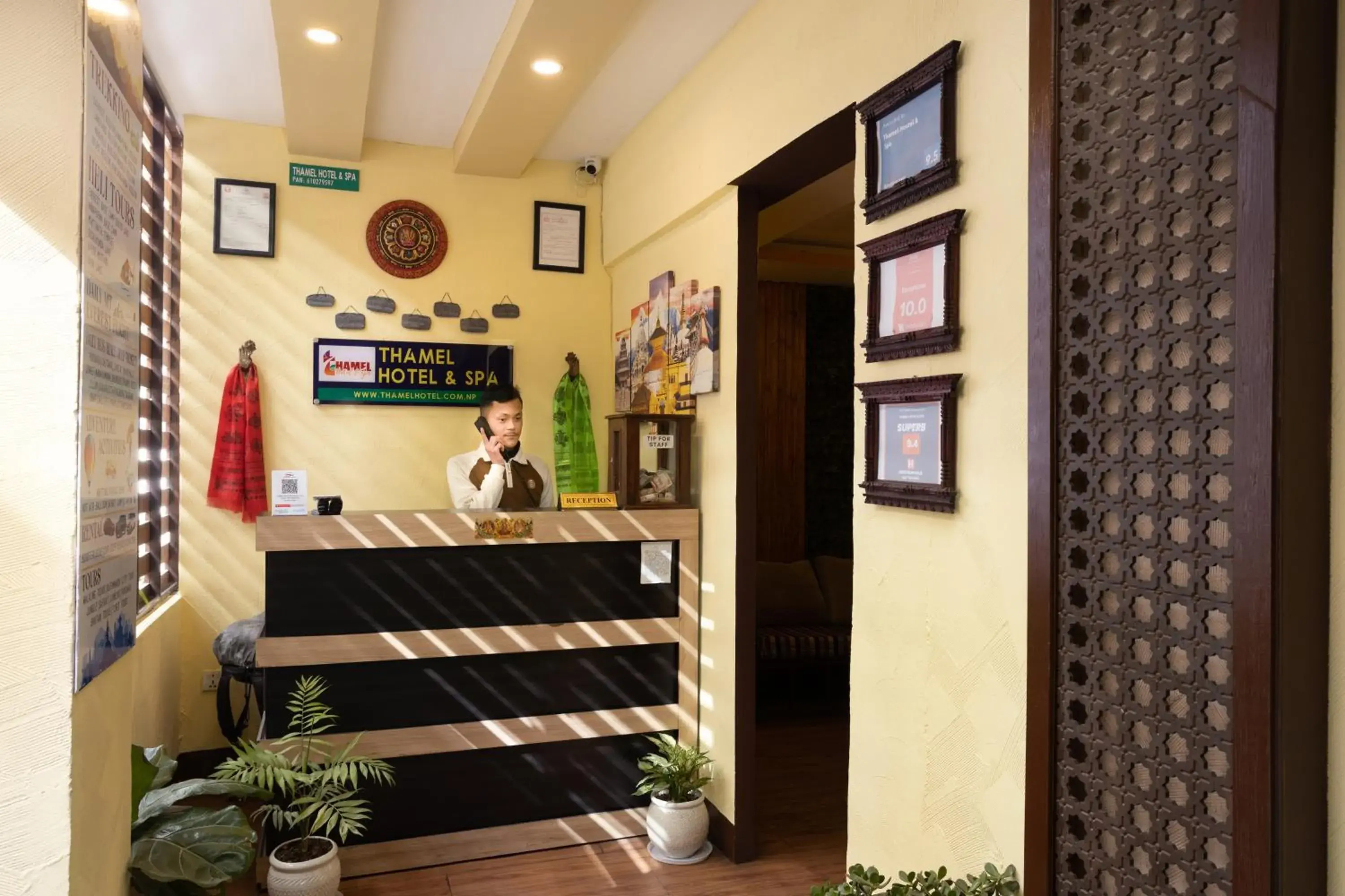 Lobby or reception in Thamel Hotel & Spa Lobby or reception in Thamel Hotel & Spa