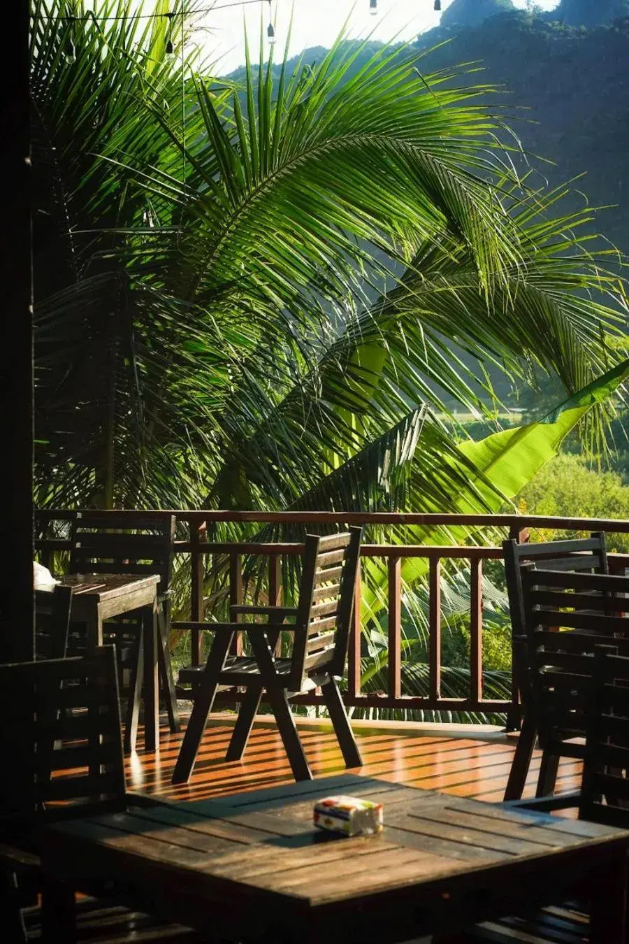 Balcony/Terrace in Vang Vieng Savanh Sunset View Resort Balcony/Terrace in Vang Vieng Savanh Sunset View Resort