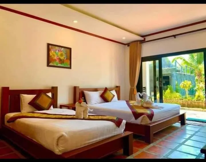 Bed in Vang Vieng Savanh Sunset View Resort