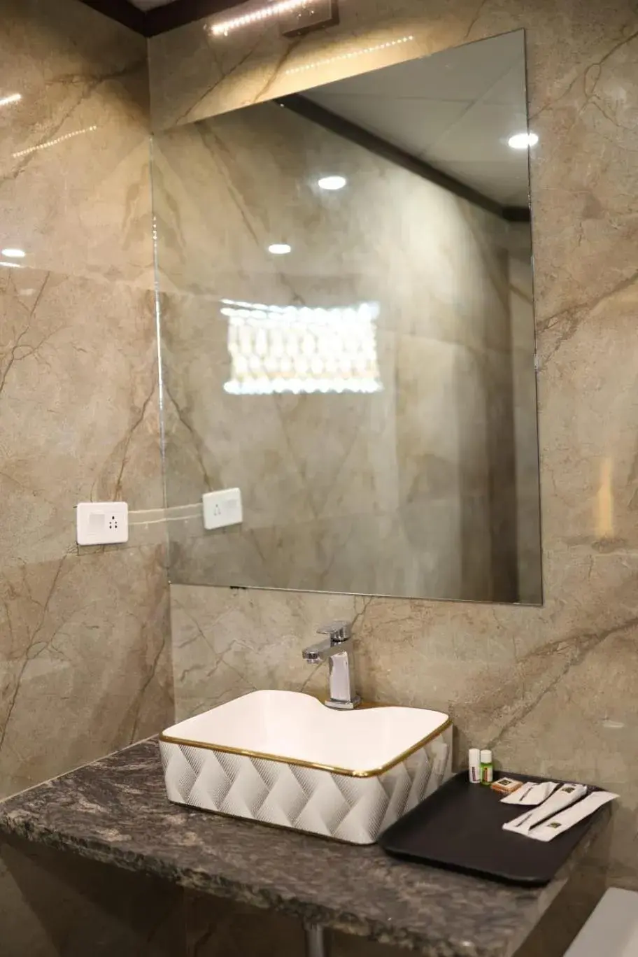 Bathroom in Bamboo Saa Mulberry Resort Pushkar Bathroom in Bamboo Saa Mulberry Resort Pushkar