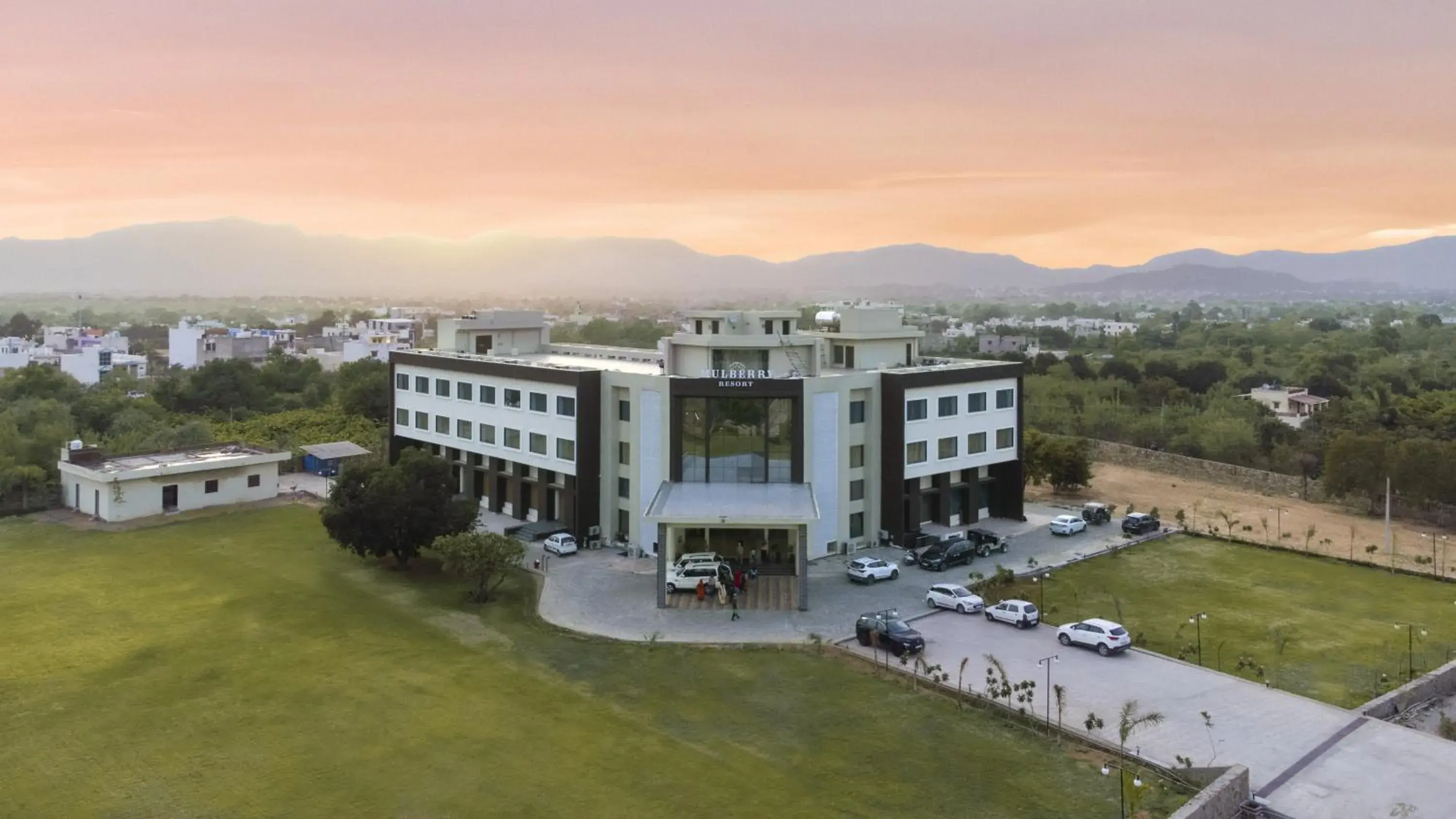 Bird's eye view in Bamboo Saa Mulberry Resort Pushkar Bird's eye view in Bamboo Saa Mulberry Resort Pushkar
