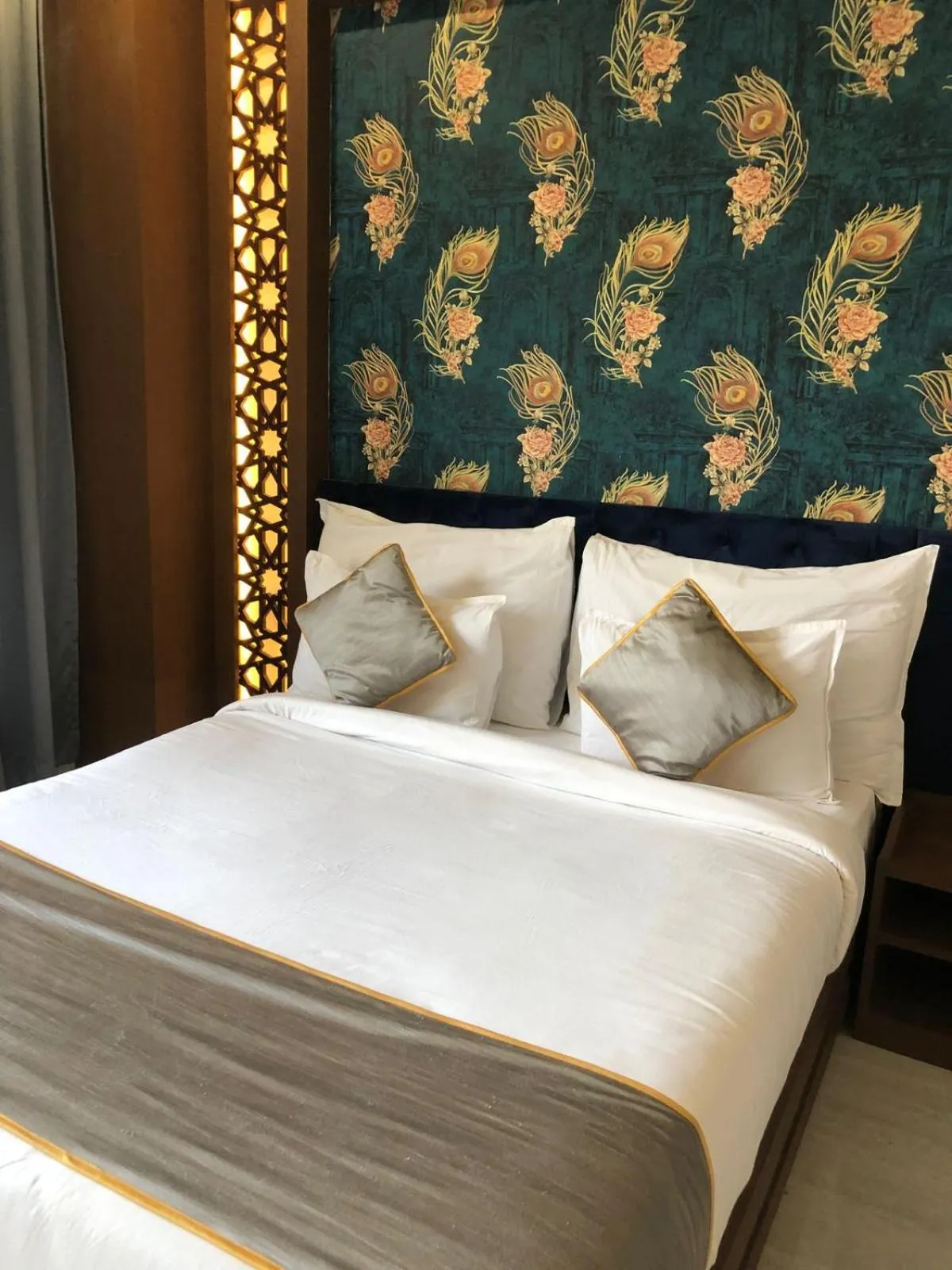 Bed in Bamboo Saa Mulberry Resort Pushkar