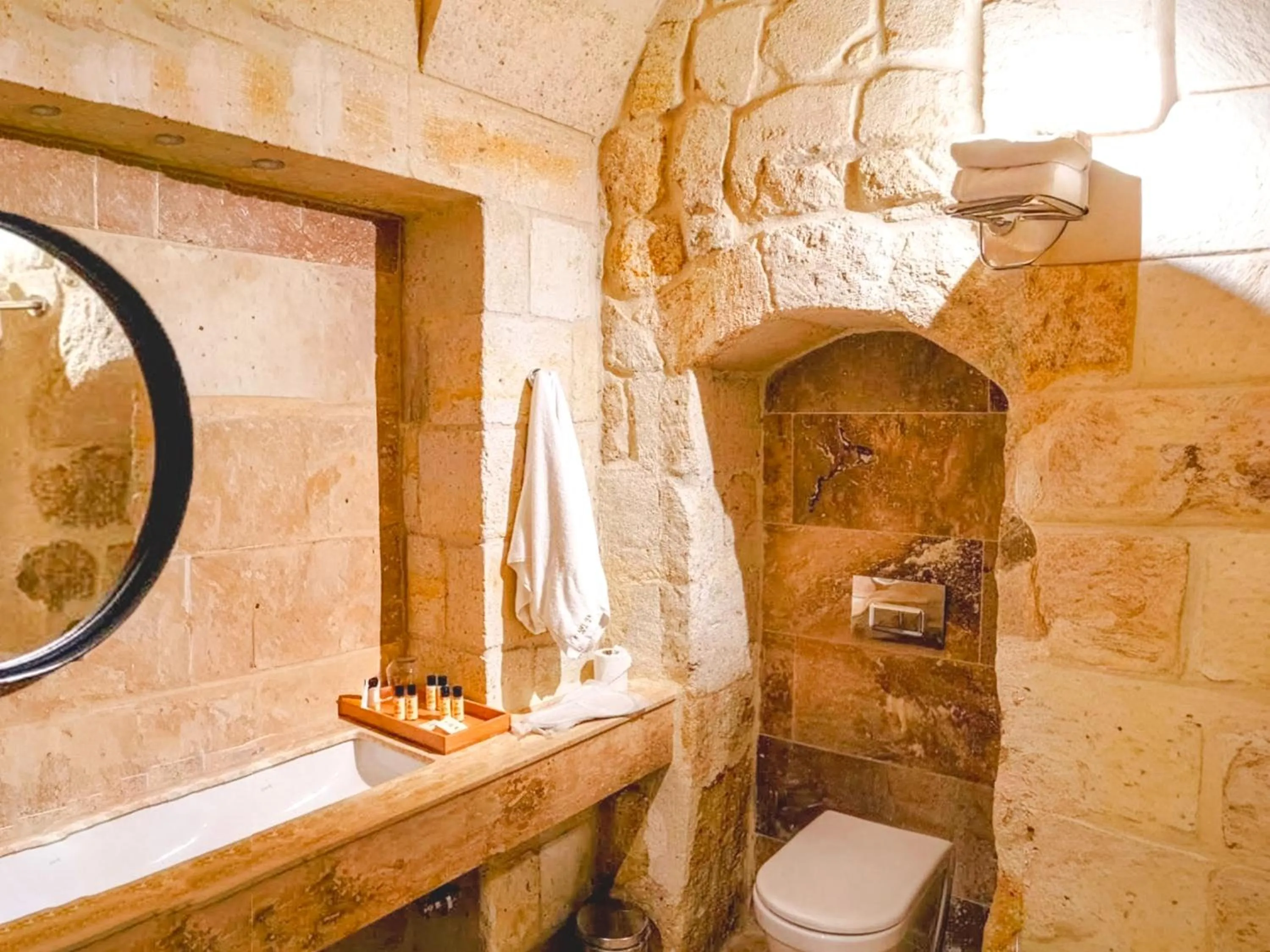Bathroom in Evanthia Cave Suites - Special Class