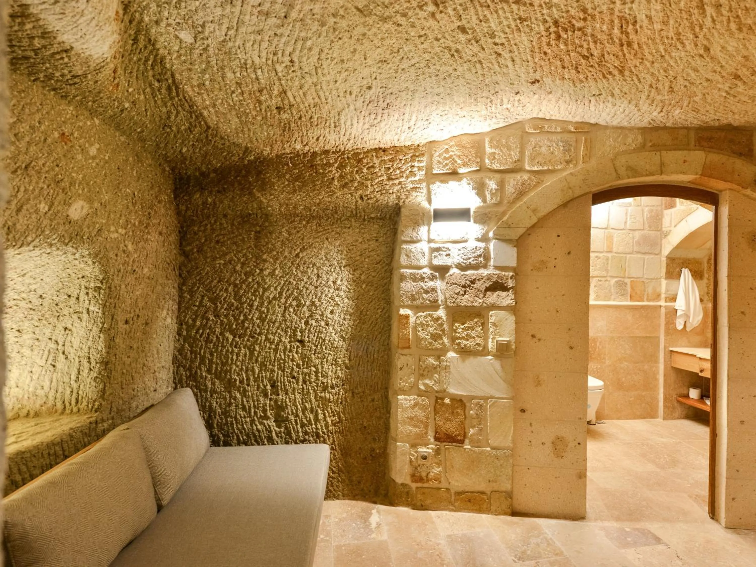 Living room in Evanthia Cave Suites - Special Class