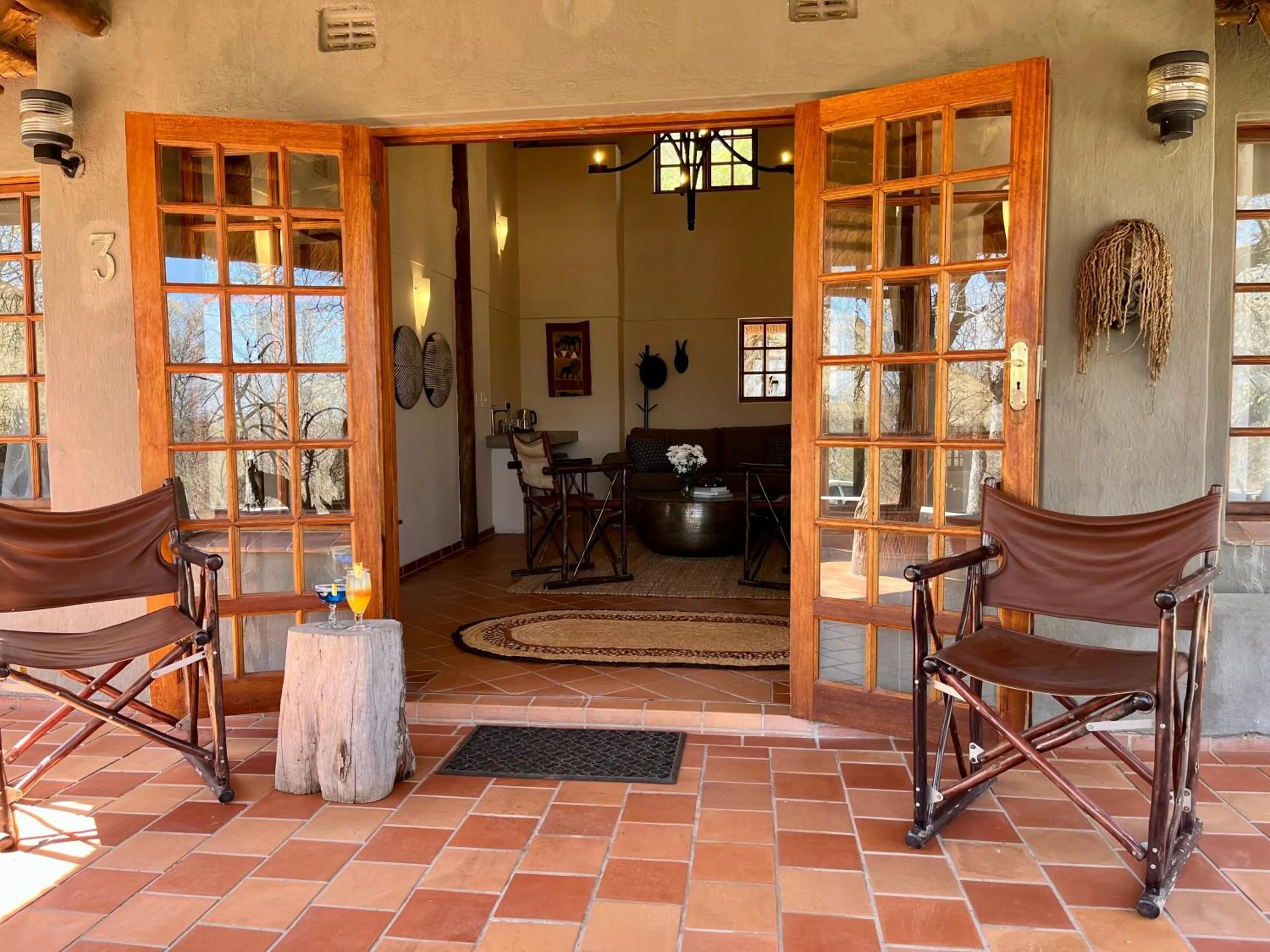 Patio in MILIMA Big 5 Safari Lodge