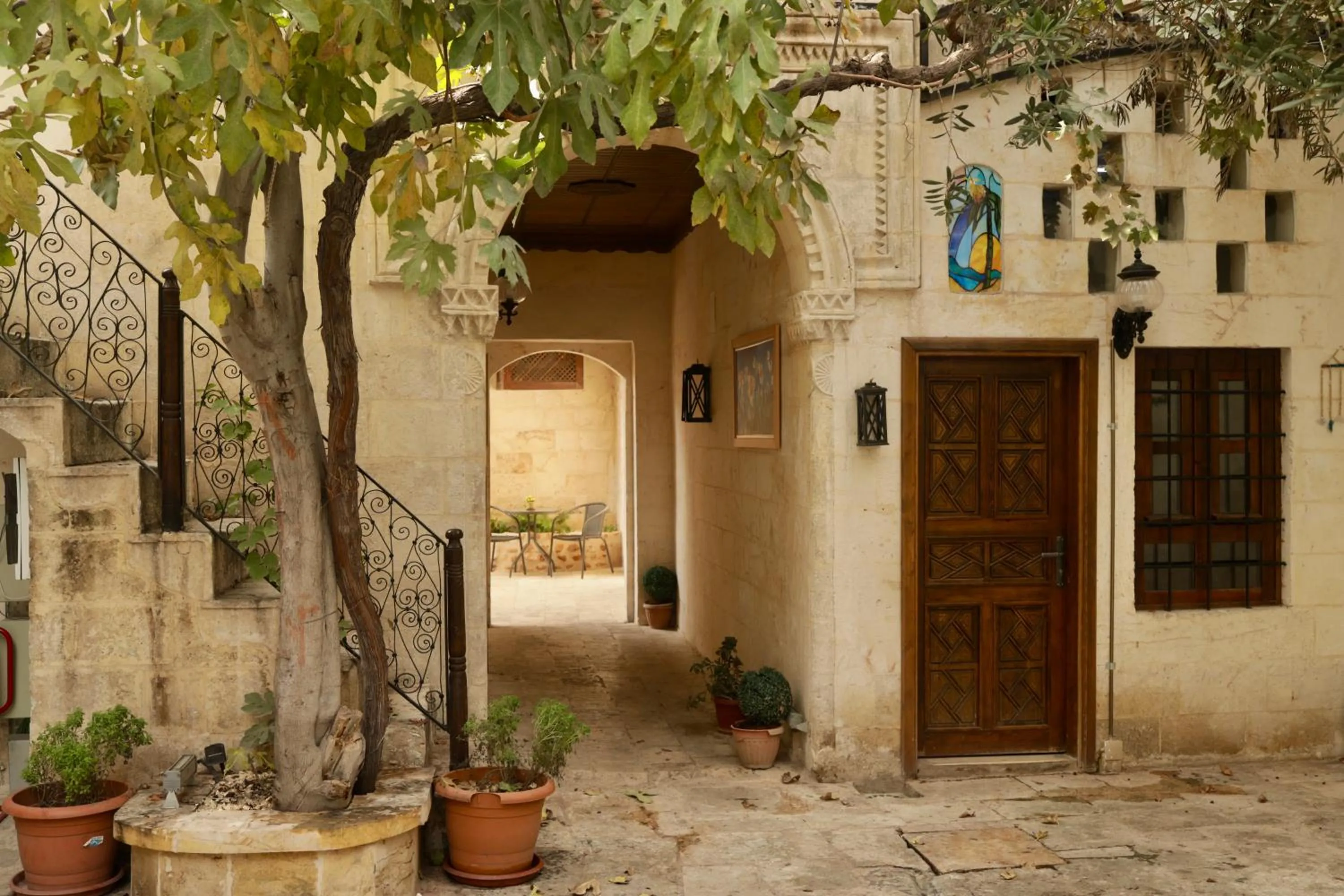 Inner courtyard view in Kaliruha Hotel