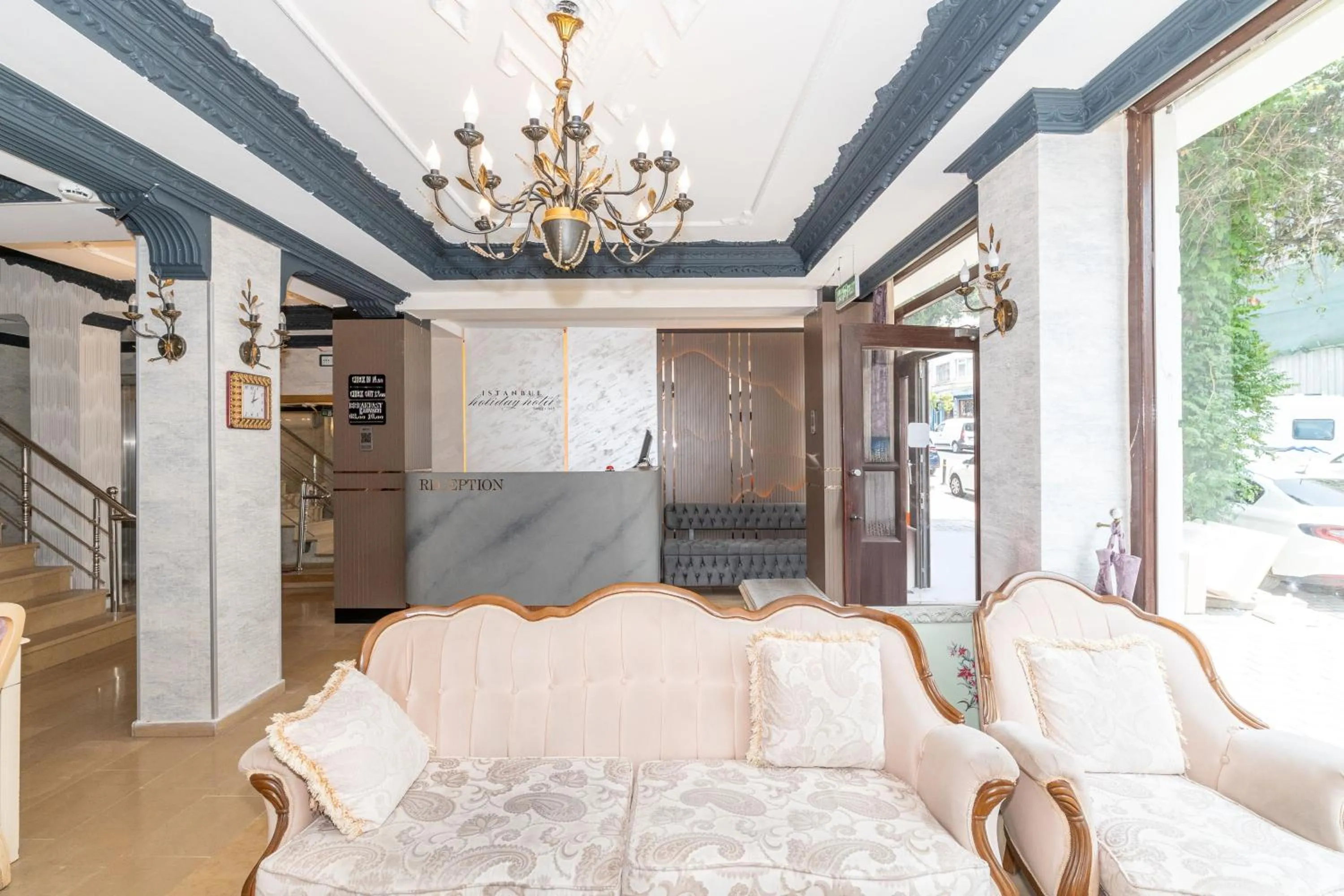 Seating area in Istanbul Holiday Hotel