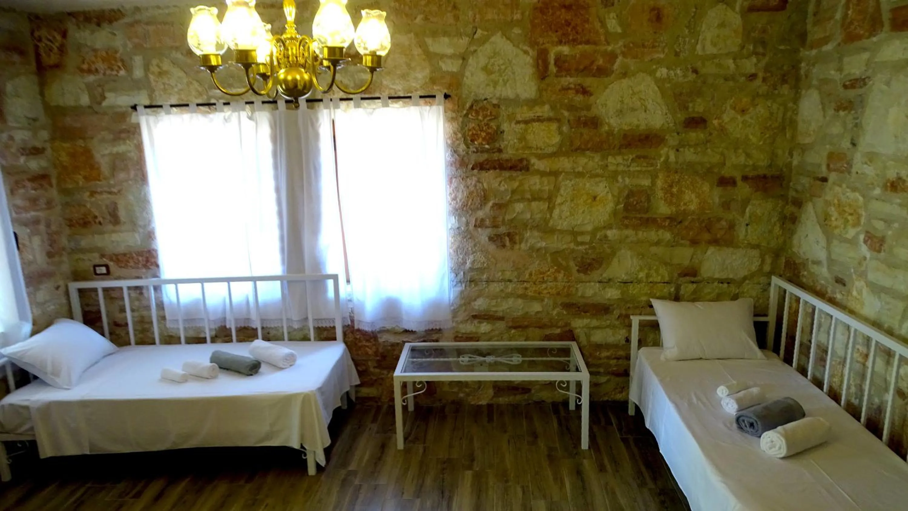 Living room, Bed in Limni Resort