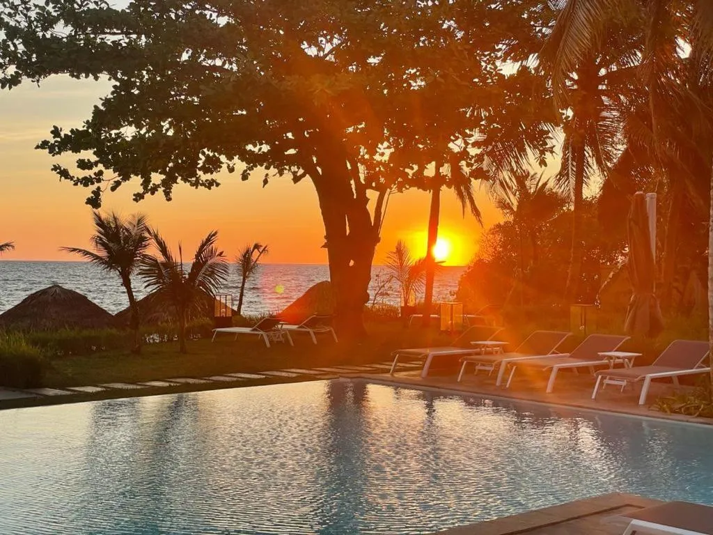 Pool view in Anki Lodge