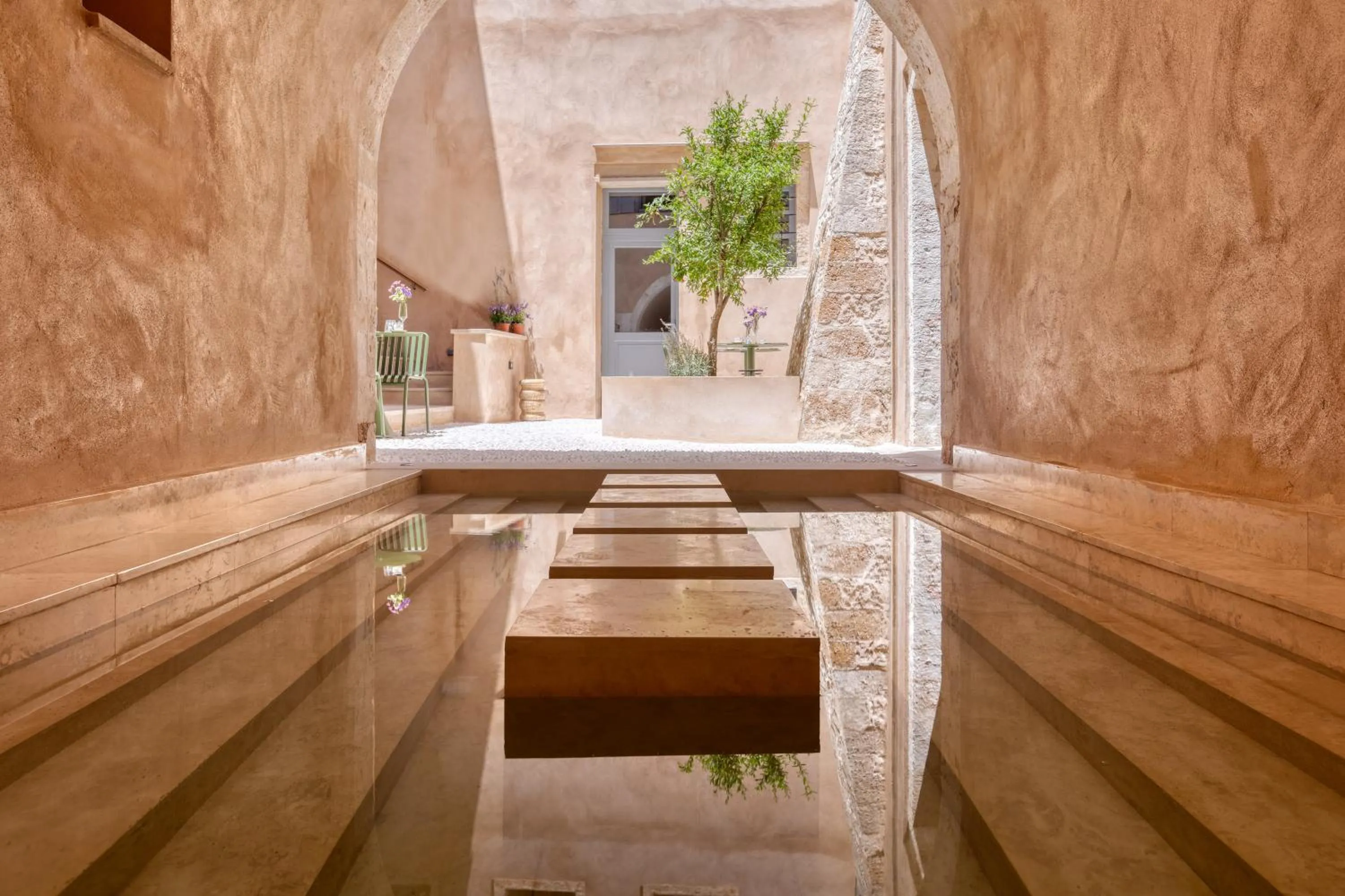 Inner courtyard view in AZADE Chania