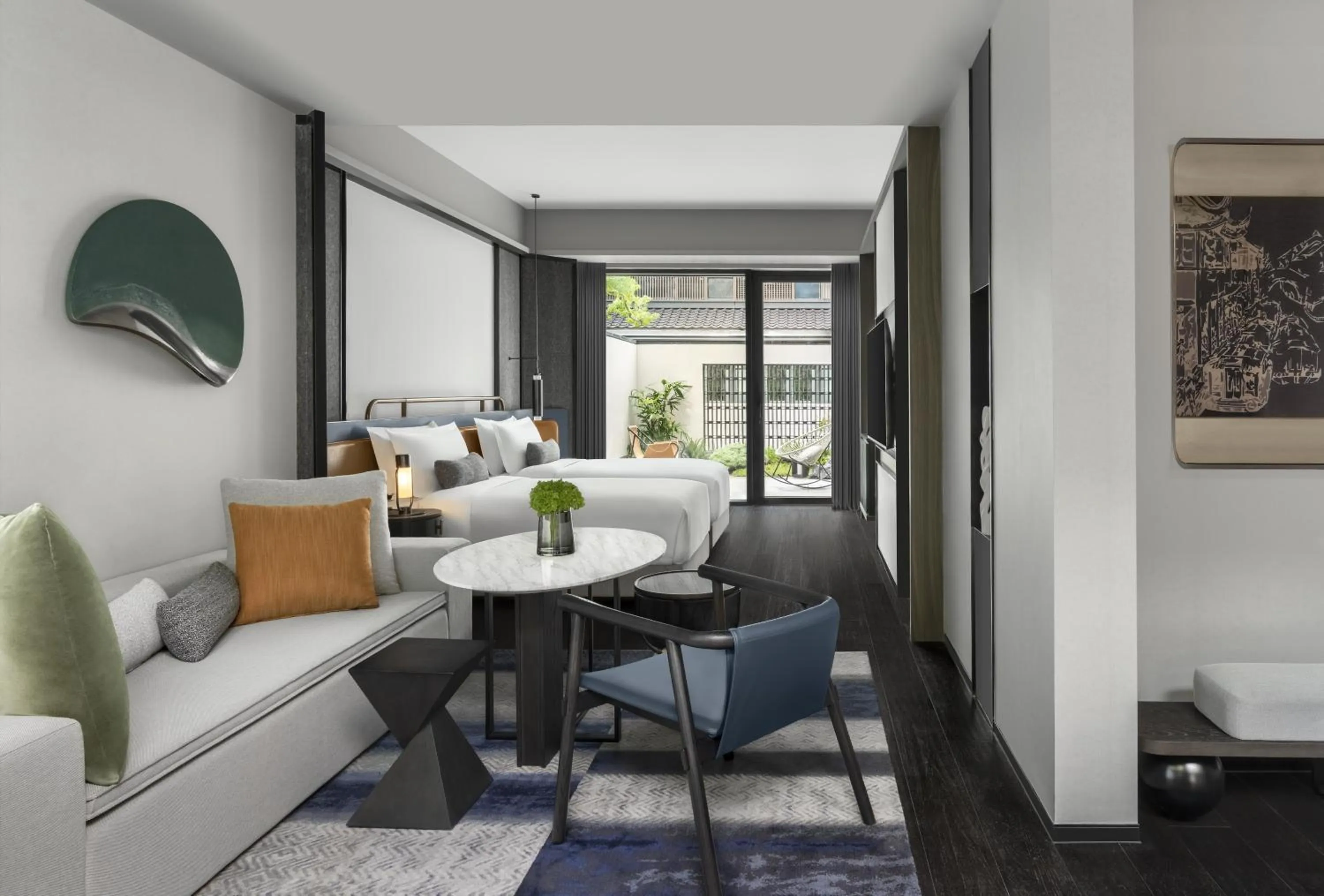 Living room in Kimpton Bamboo Grove Suzhou by IHG