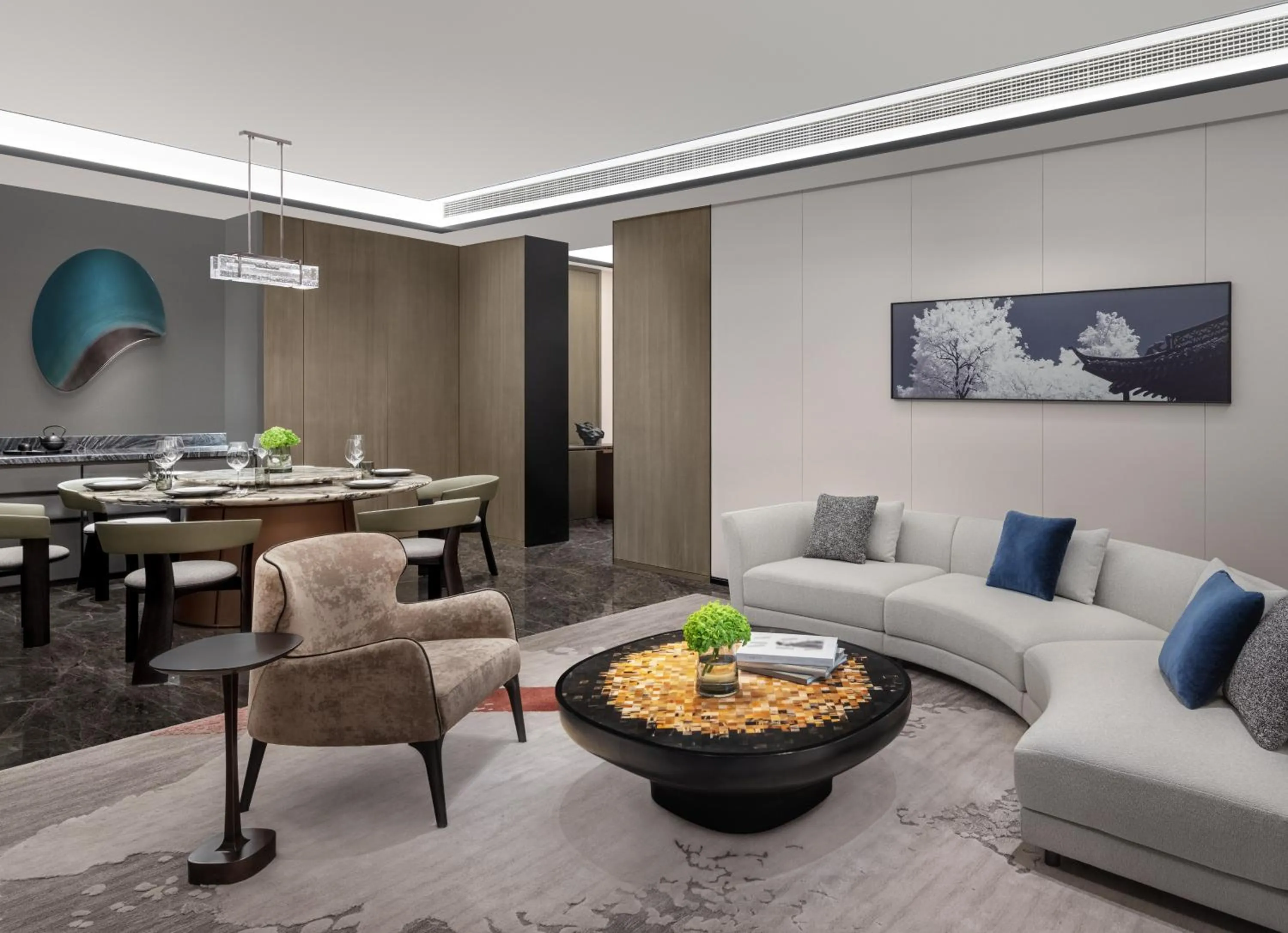 Living room in Kimpton Bamboo Grove Suzhou by IHG