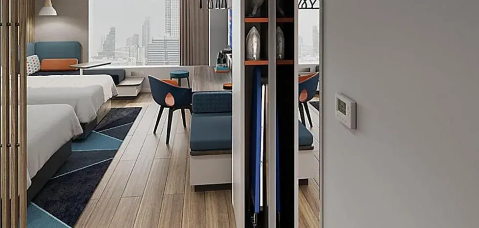 Bed in Holiday Inn Express Hohhot East Station, an IHG Hotel Bed in Holiday Inn Express Hohhot East Station, an IHG Hotel