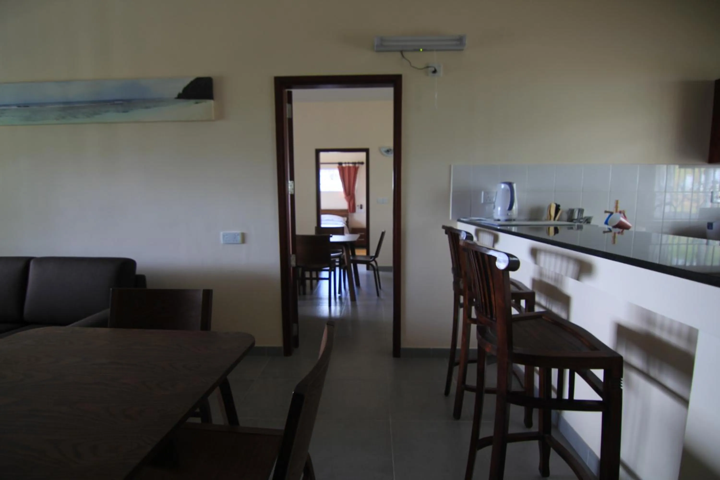 Living room in Surfers Beach Self Catering Chalets