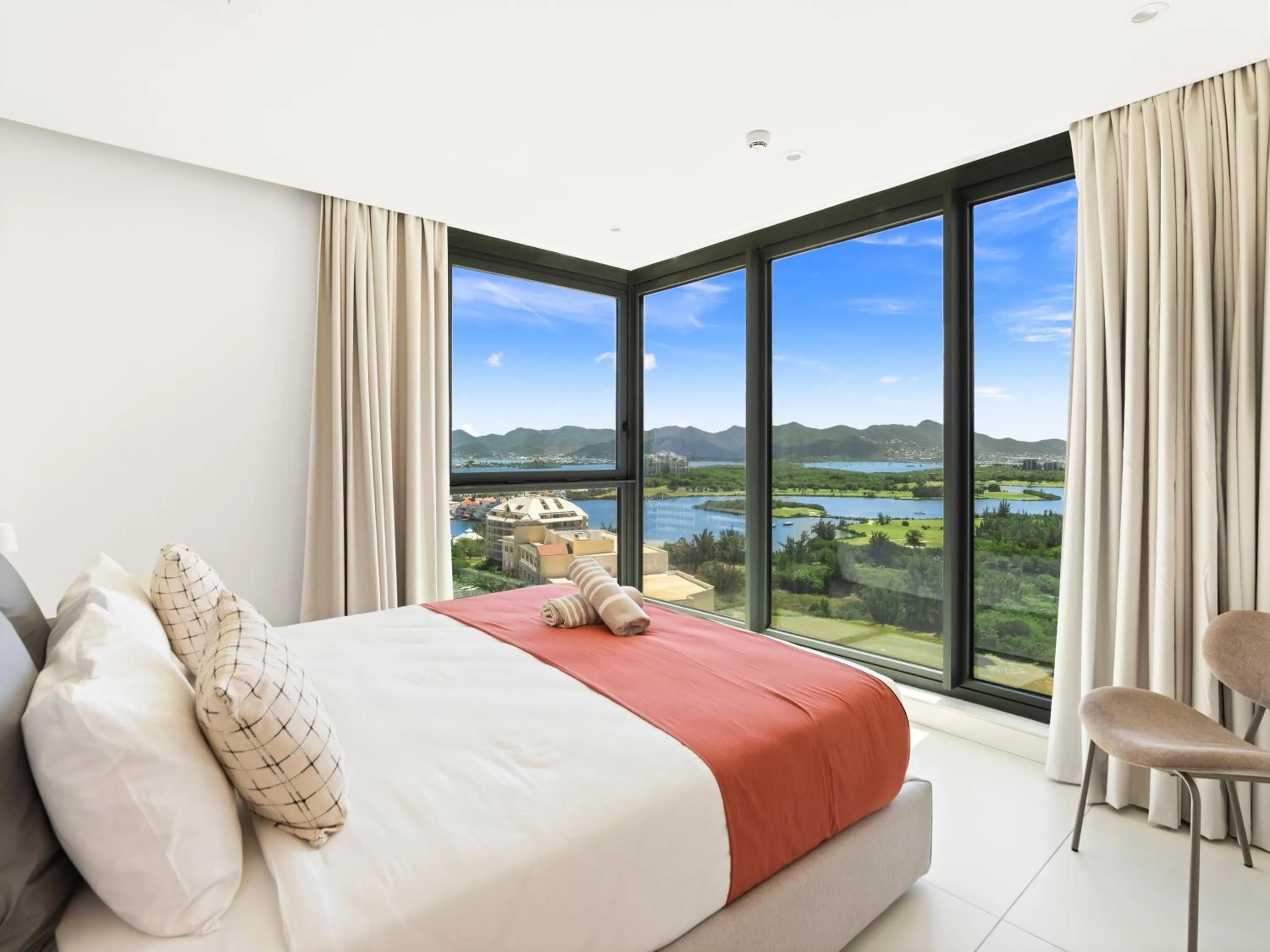 View (from property/room), Bed in Fourteen at Mullet Bay