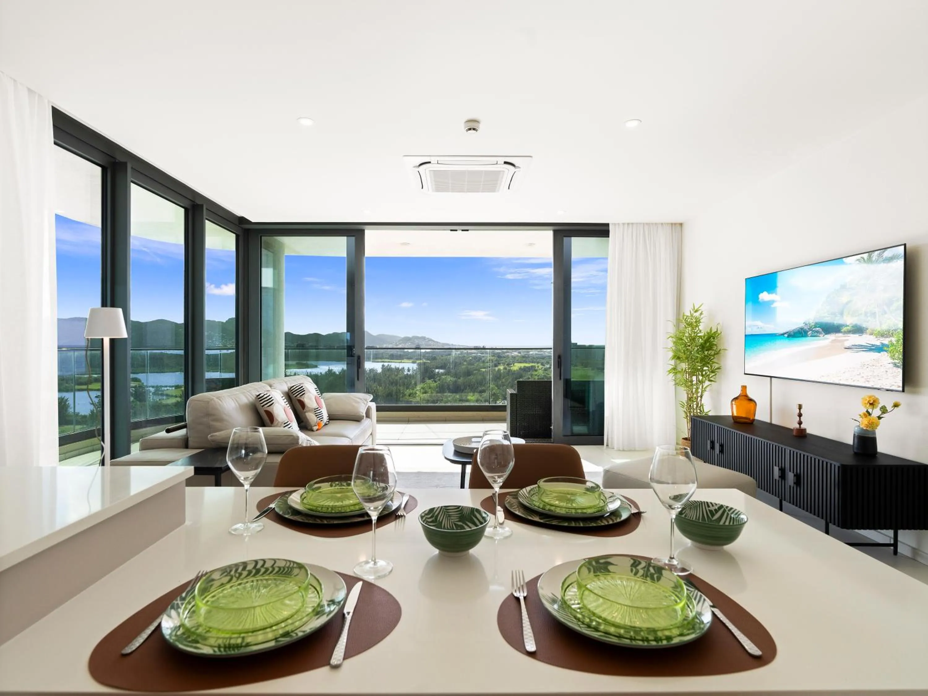 Living room in Fourteen at Mullet Bay