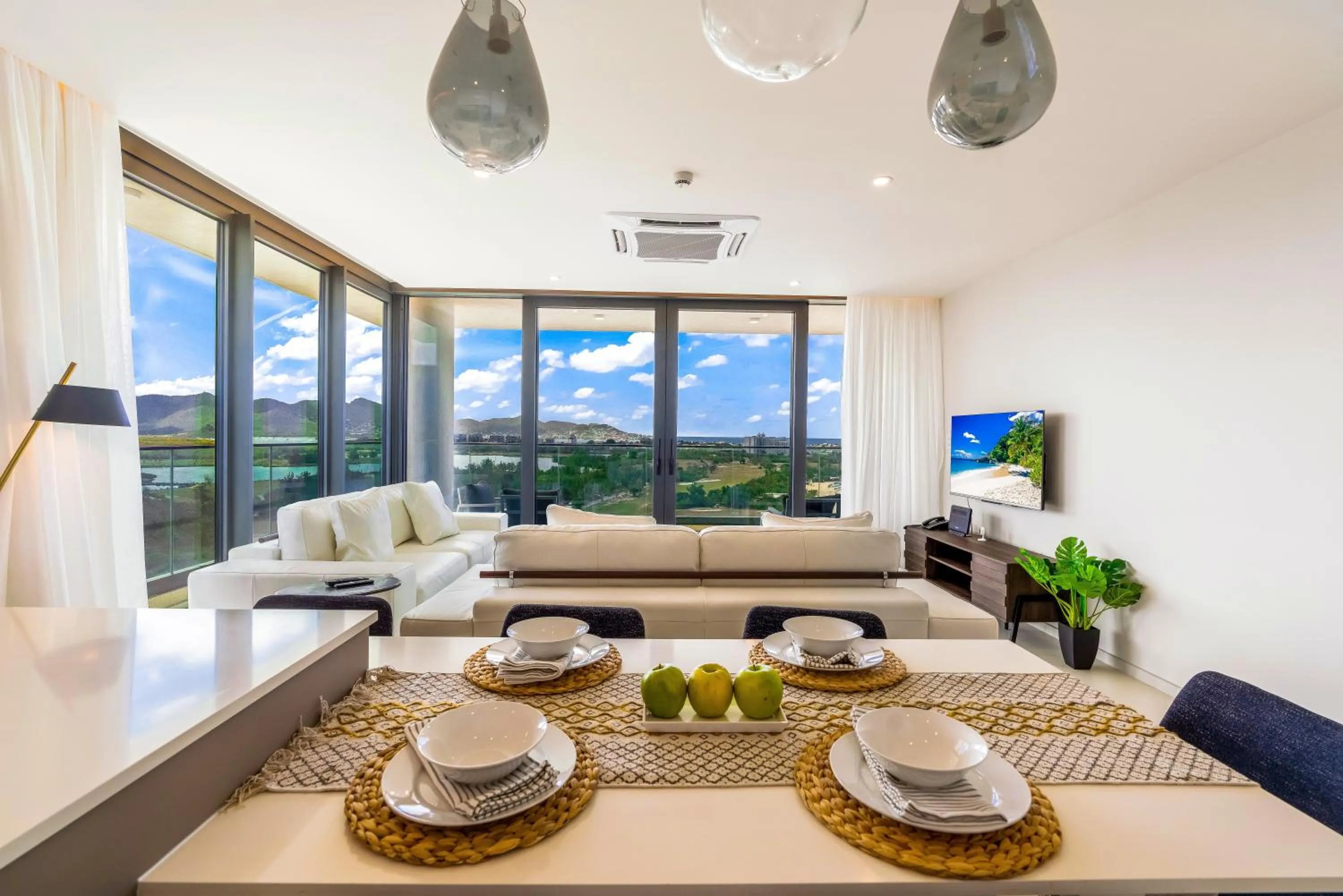 Living room in Fourteen at Mullet Bay