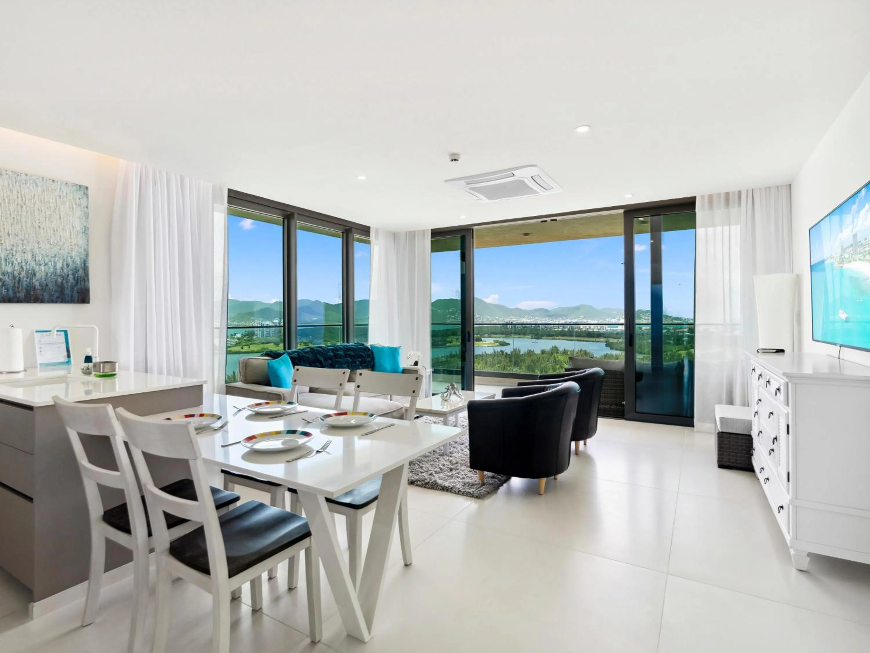 Living room in Fourteen at Mullet Bay