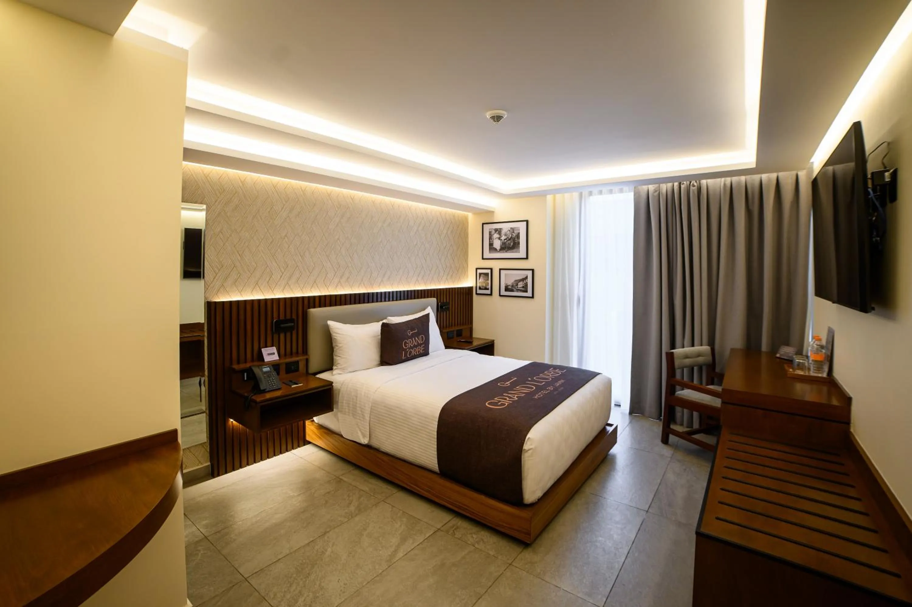 Bed in Hotel Grand L'Orbe by JAMM