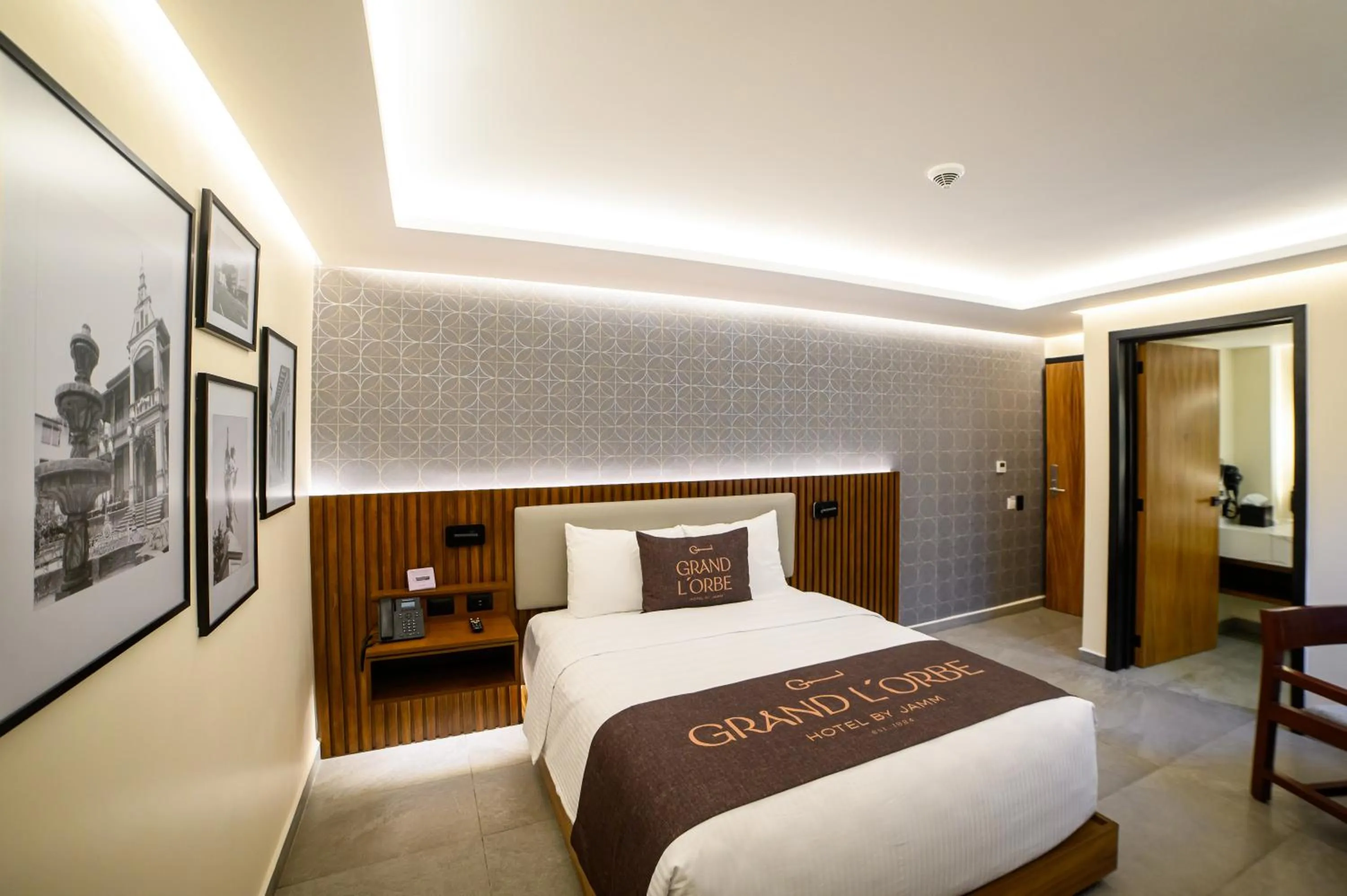 Bed in Hotel Grand L'Orbe by JAMM