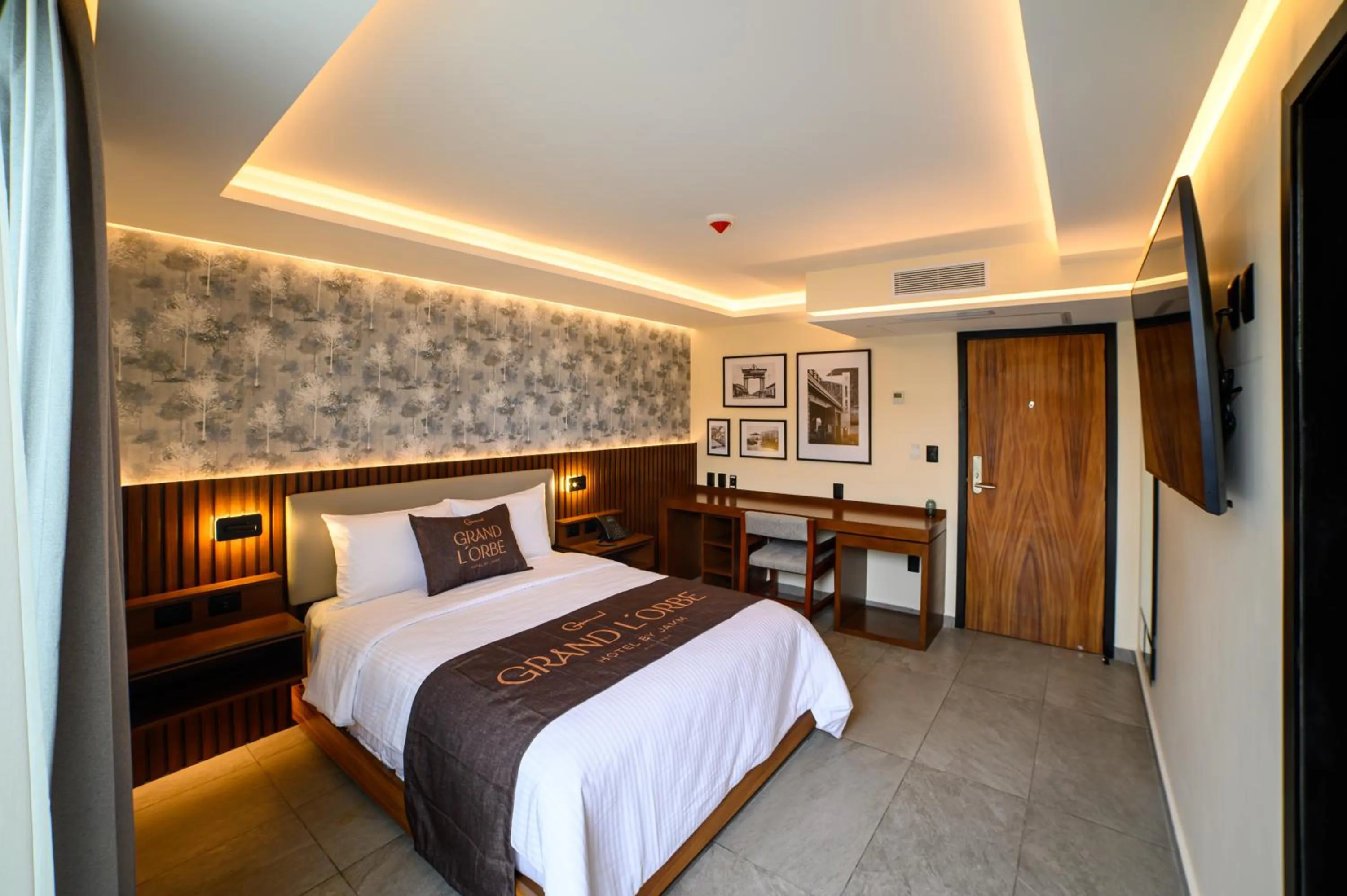 Bed in Hotel Grand L'Orbe by JAMM