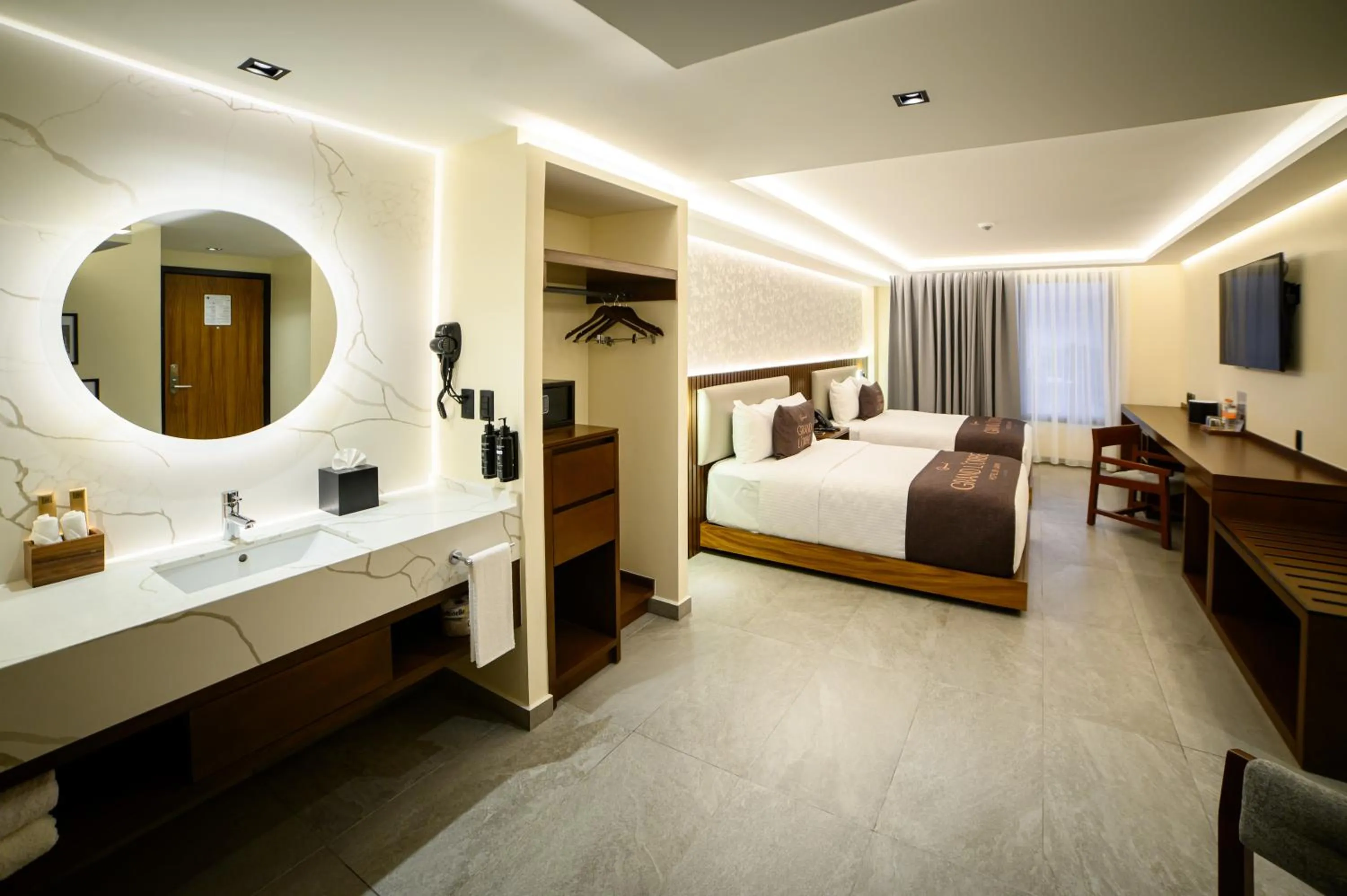 Bed in Hotel Grand L'Orbe by JAMM