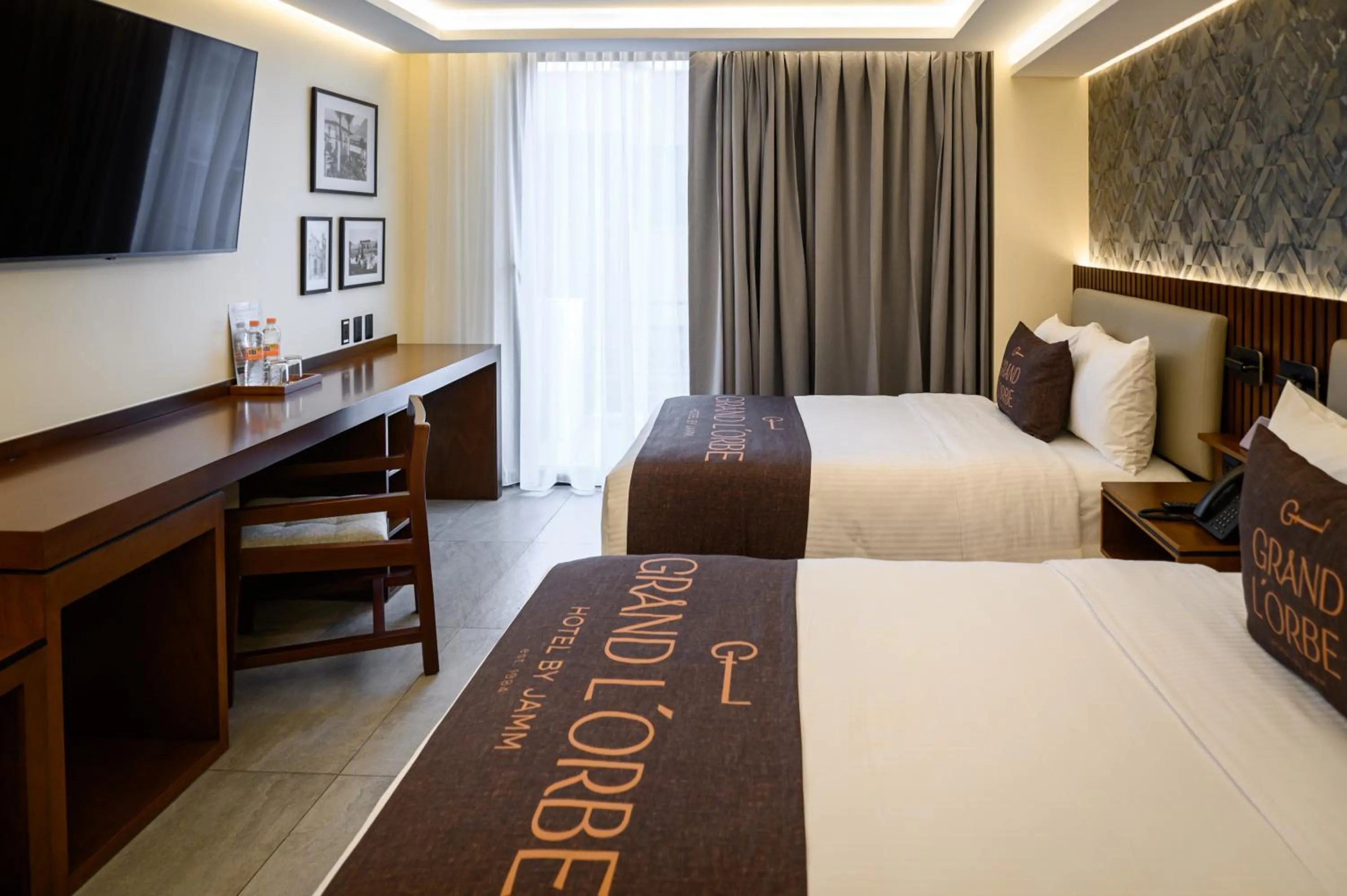Bed in Hotel Grand L'Orbe by JAMM