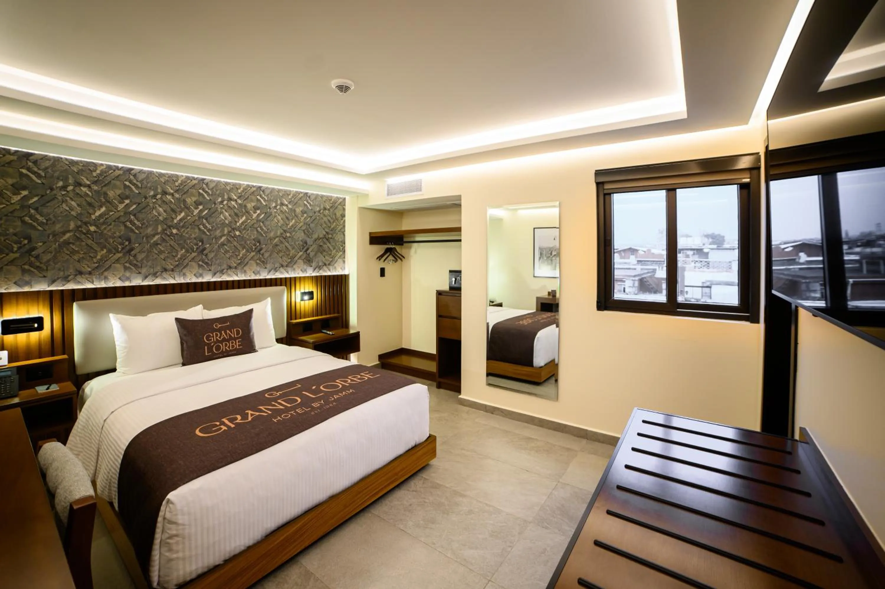 Bed in Hotel Grand L'Orbe by JAMM