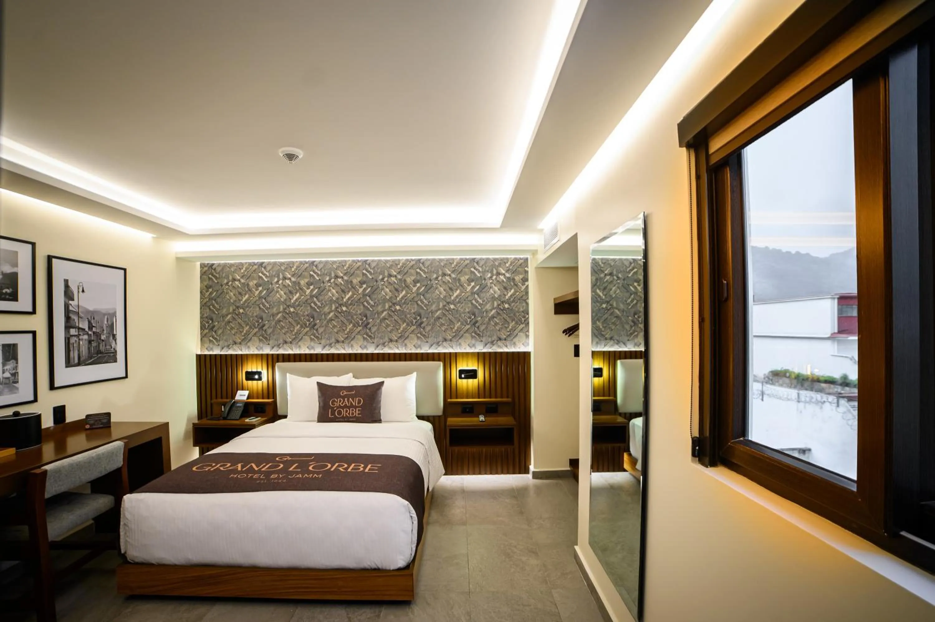 Bed in Hotel Grand L'Orbe by JAMM