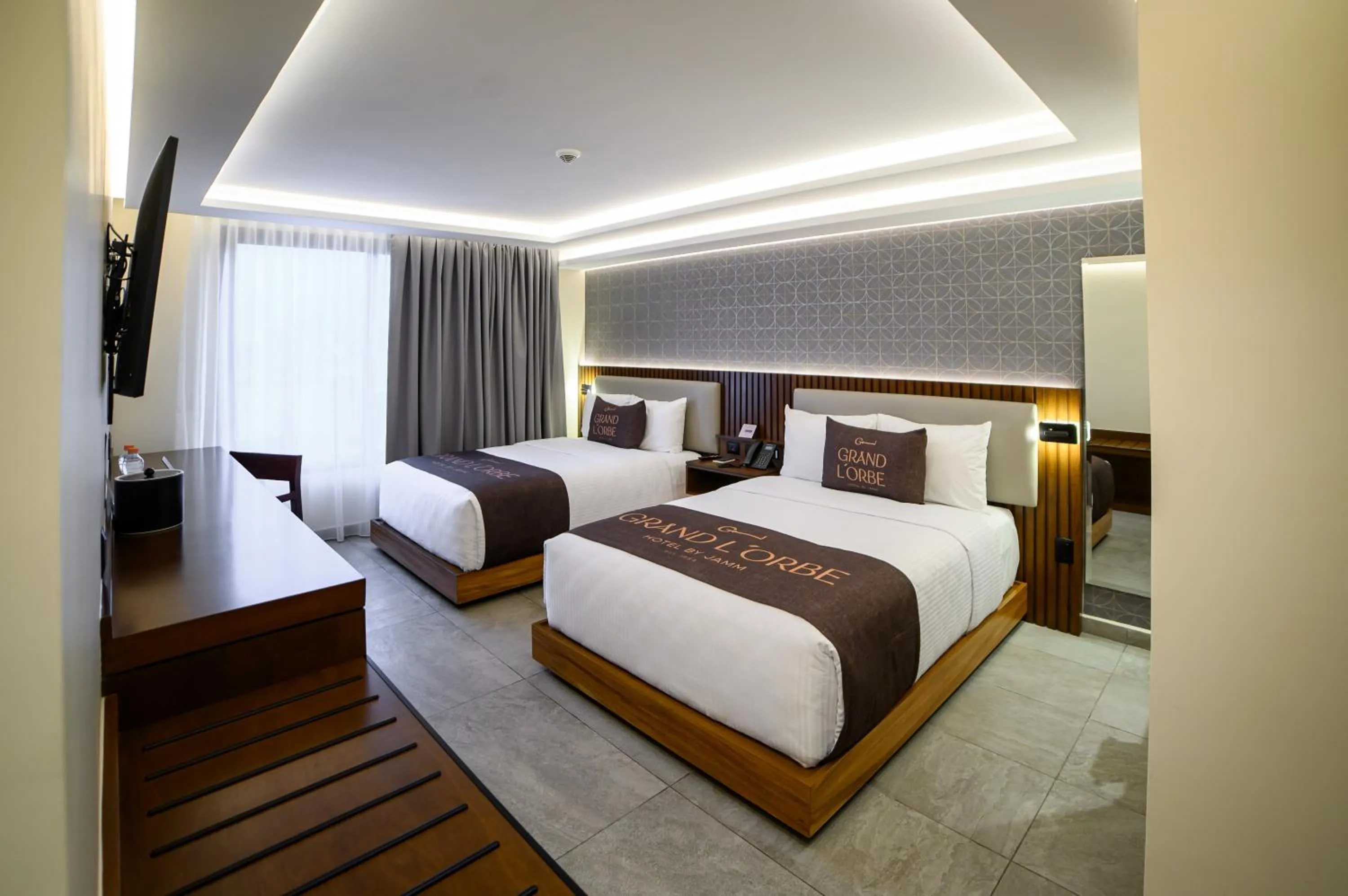 Bed in Hotel Grand L'Orbe by JAMM