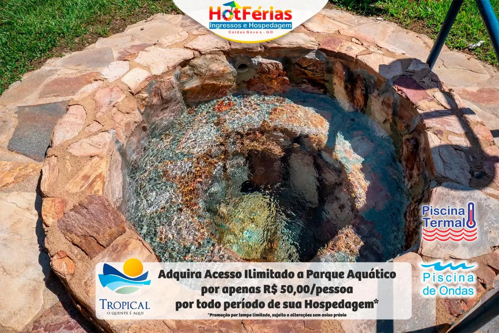 Aqua park in HotFérias - Flat no Enseada Caldas Novas, acesso ao Lago e pesca permitida, próx ao Náutico Praia Clube