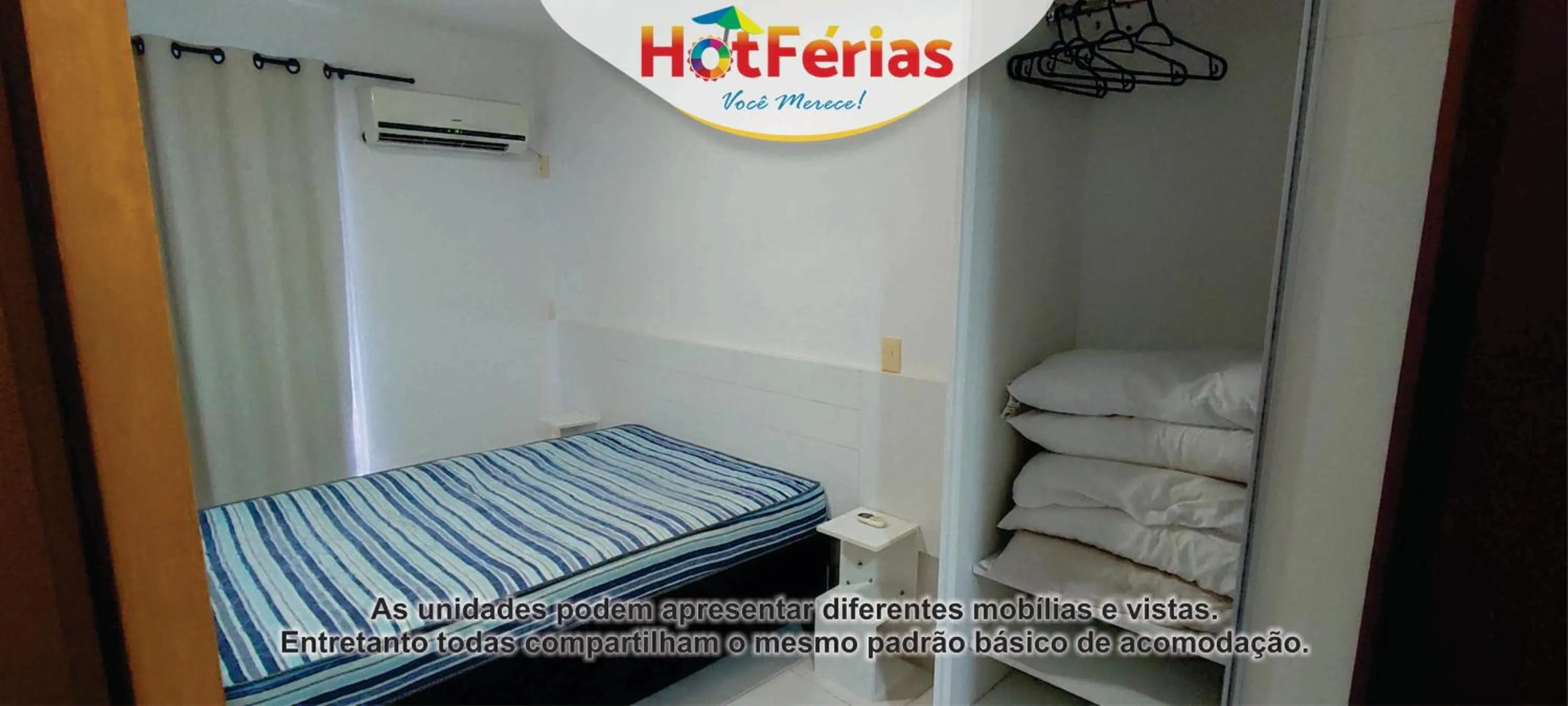 Bed in HotFérias - Flat no Enseada Caldas Novas, acesso ao Lago e pesca permitida, próx ao Náutico Praia Clube