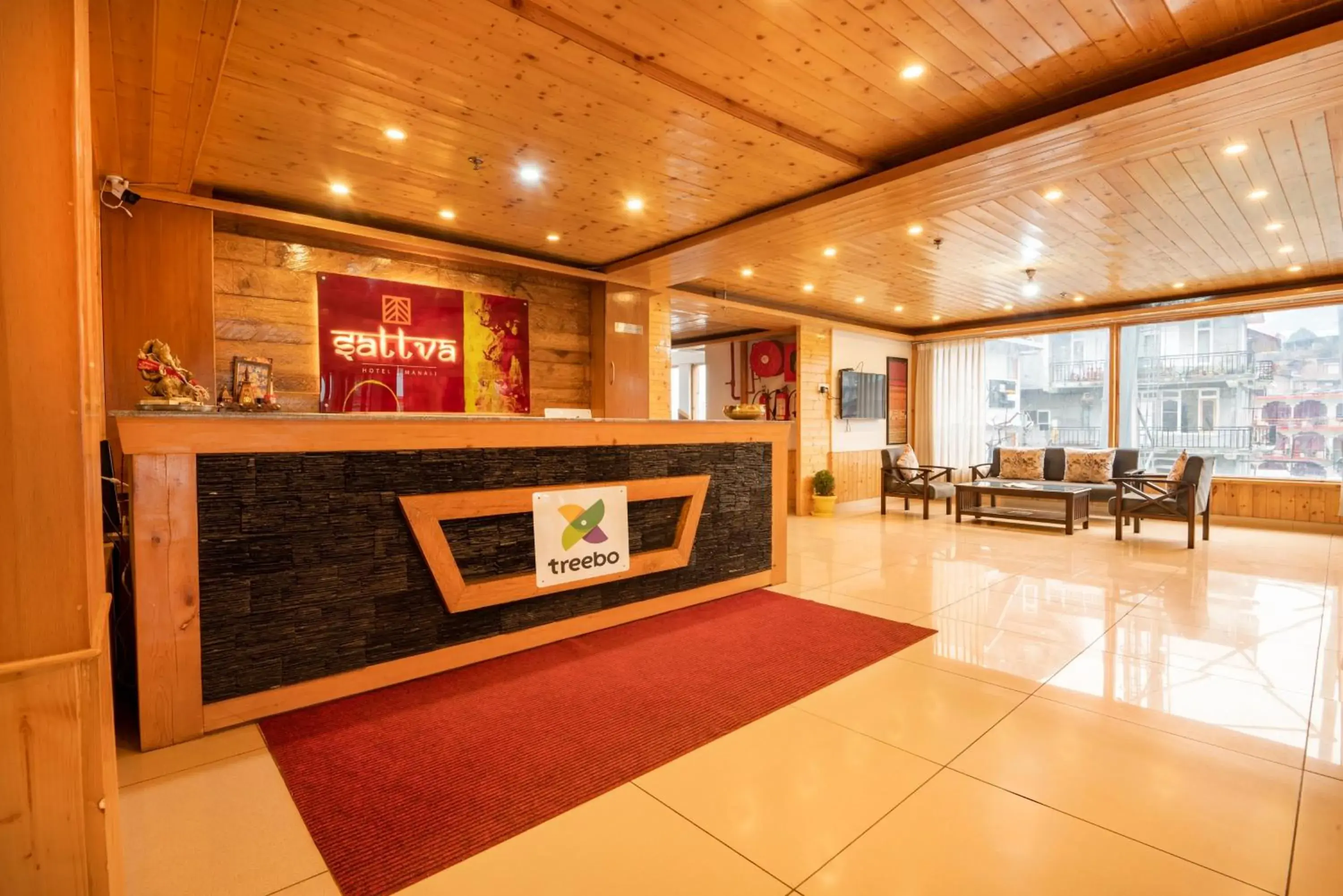 Lobby or reception in Treebo Premium Sattva With Mountain View Lobby or reception in Treebo Premium Sattva With Mountain View