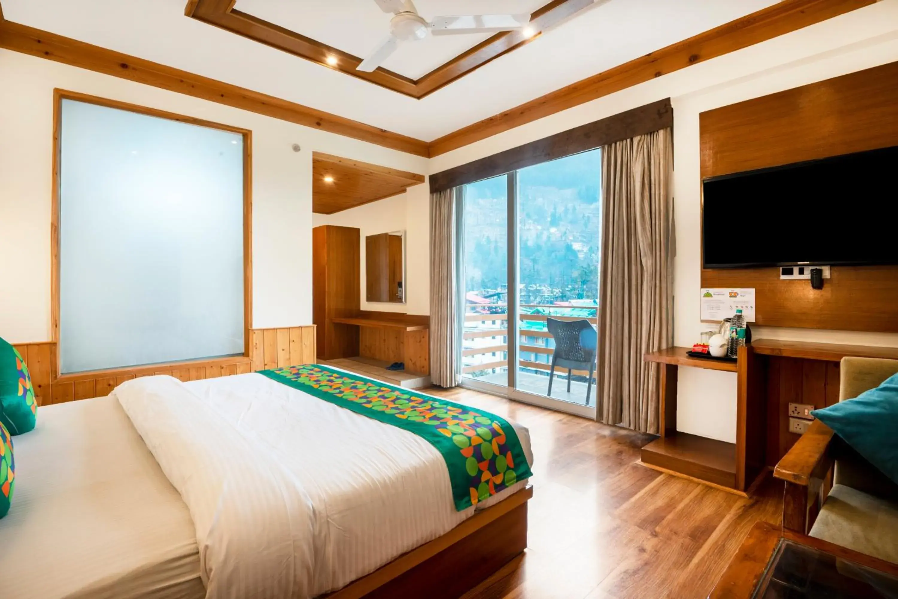 Bedroom, Bed in Treebo Premium Sattva With Mountain View Bedroom, Bed in Treebo Premium Sattva With Mountain View