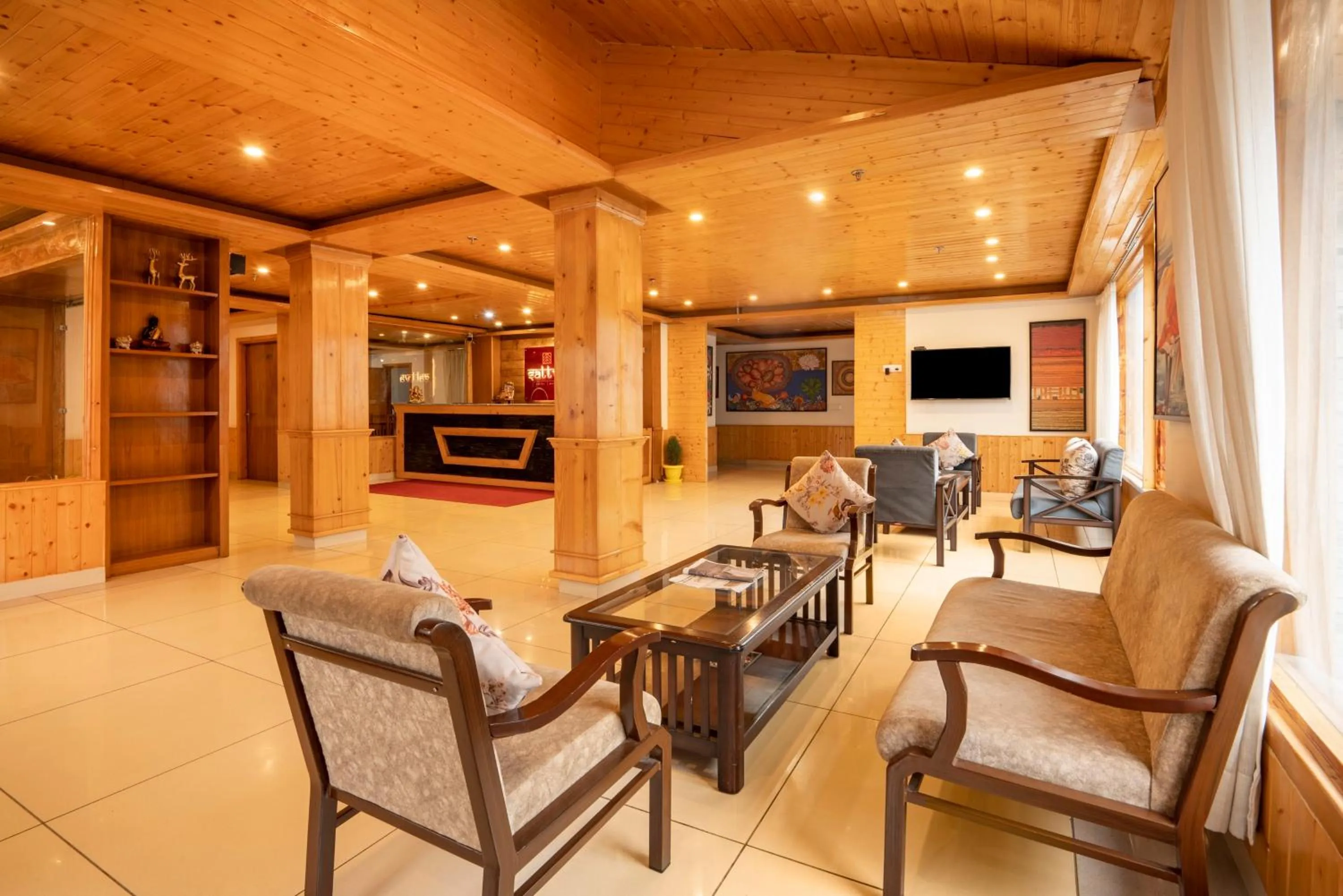 Seating area in Treebo Premium Sattva With Mountain View