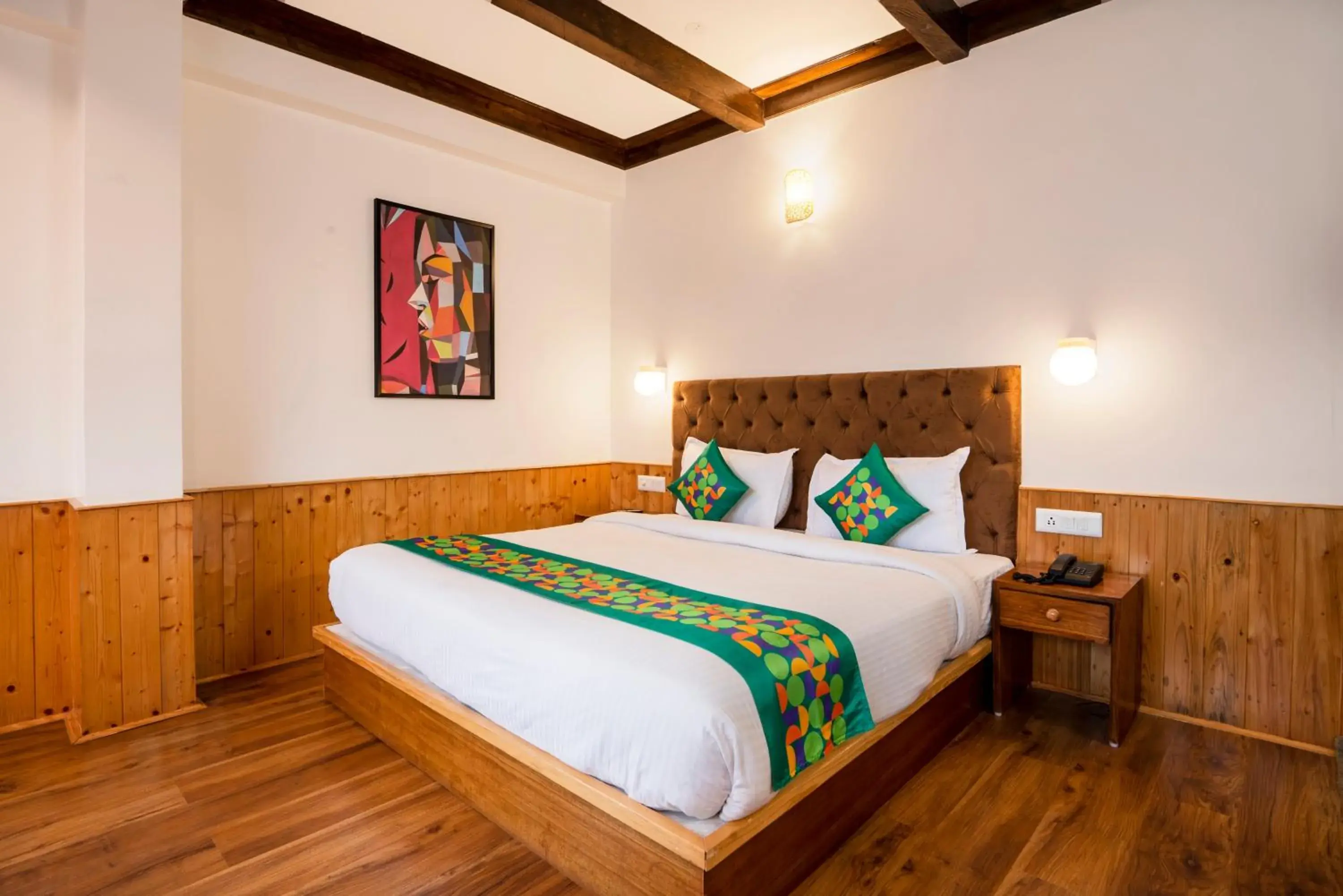 Bedroom, Bed in Treebo Premium Sattva With Mountain View Bedroom, Bed in Treebo Premium Sattva With Mountain View